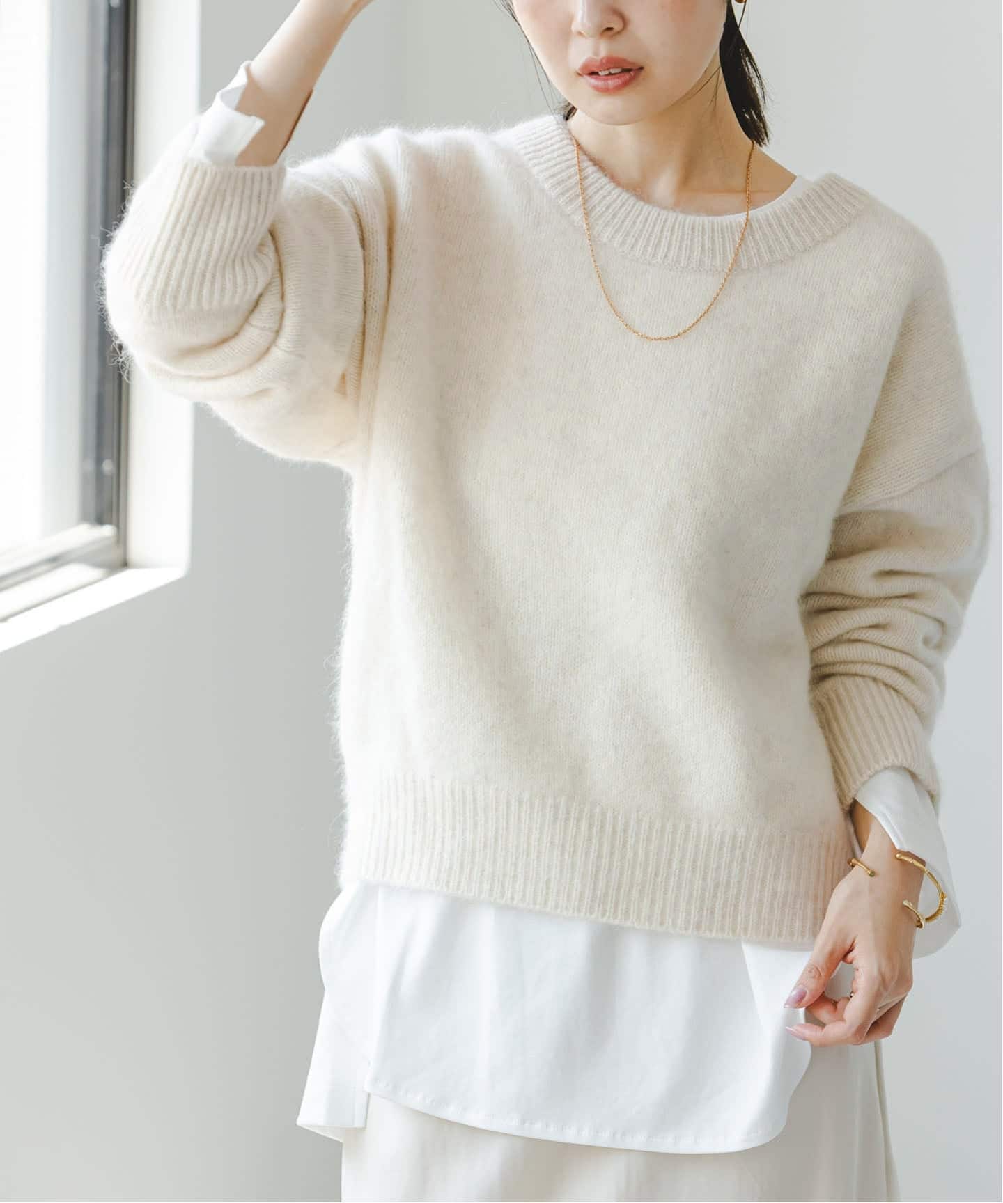 YAKクルーネックプルオーバー（ニット／セーター）｜NOBLE（ノーブル