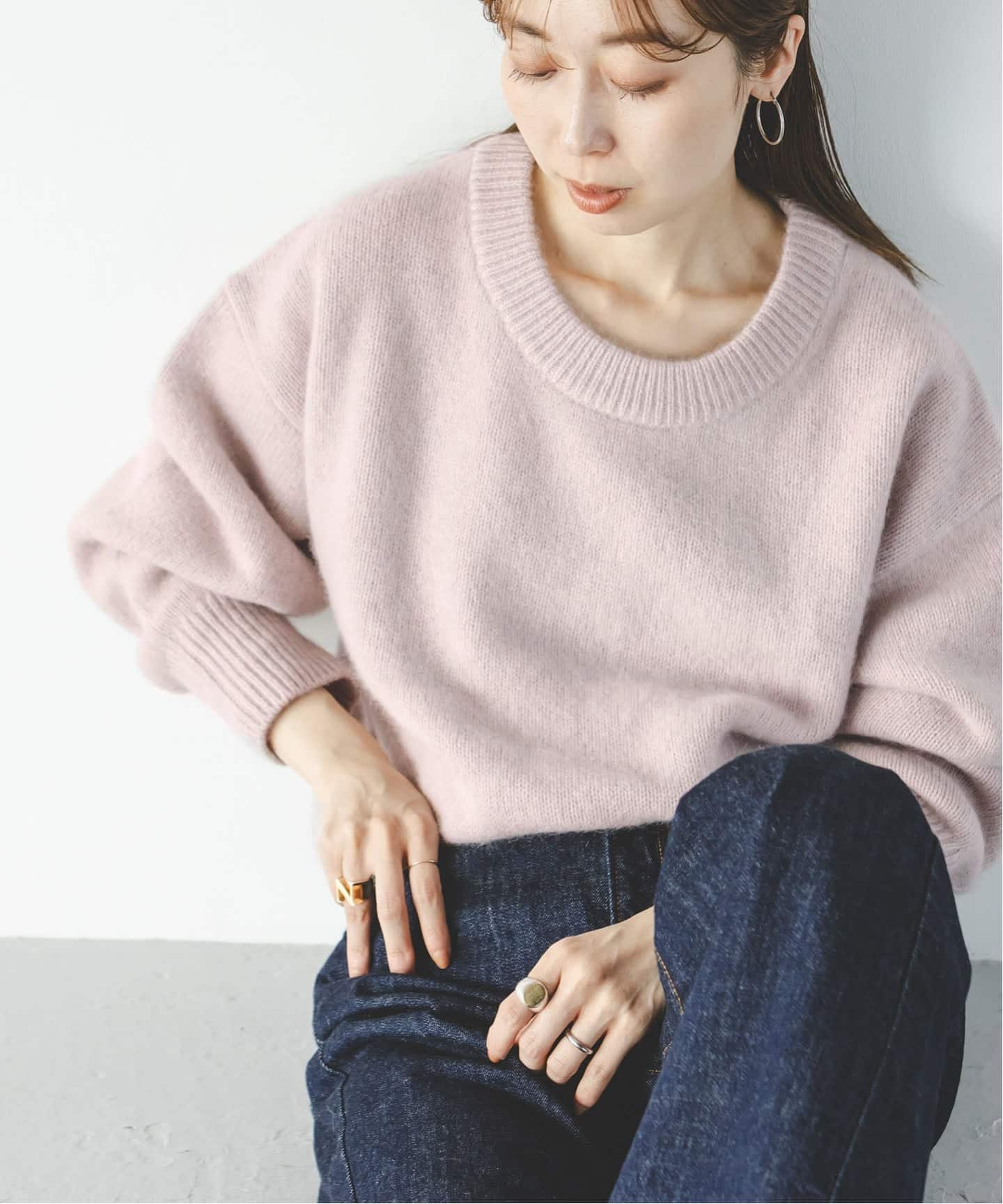 YAKクルーネックプルオーバー　オートミール YAKクルーネックプルオーバーオートミール