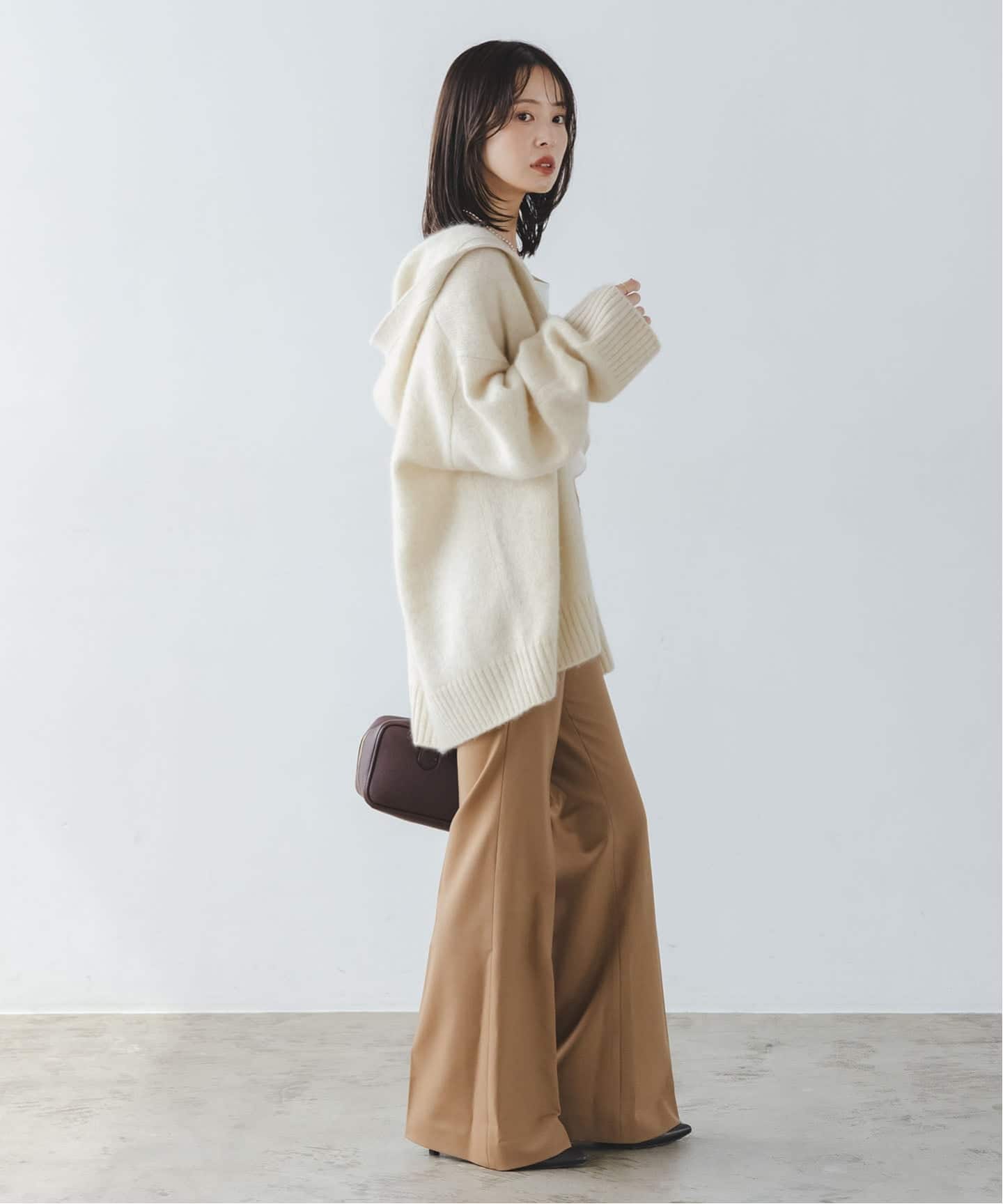 NOBLE/ YAKフーディーカーディガン　ホワイト YAKフーディーカーディガン（カーディガン）｜NOBLE（ノーブル）の通販