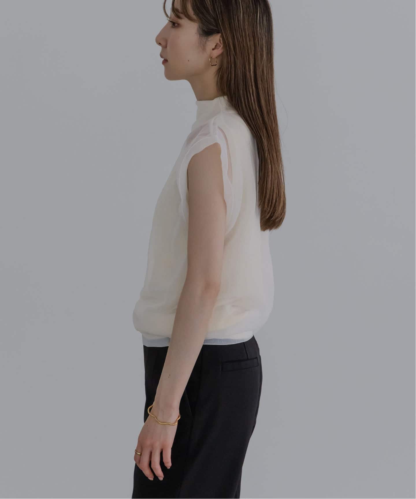 Noble ELENI エルニ 2025AW レイヤードスリーブレスニット Noble ELENI エルニ 2025AW レイヤードスリーブレスニット