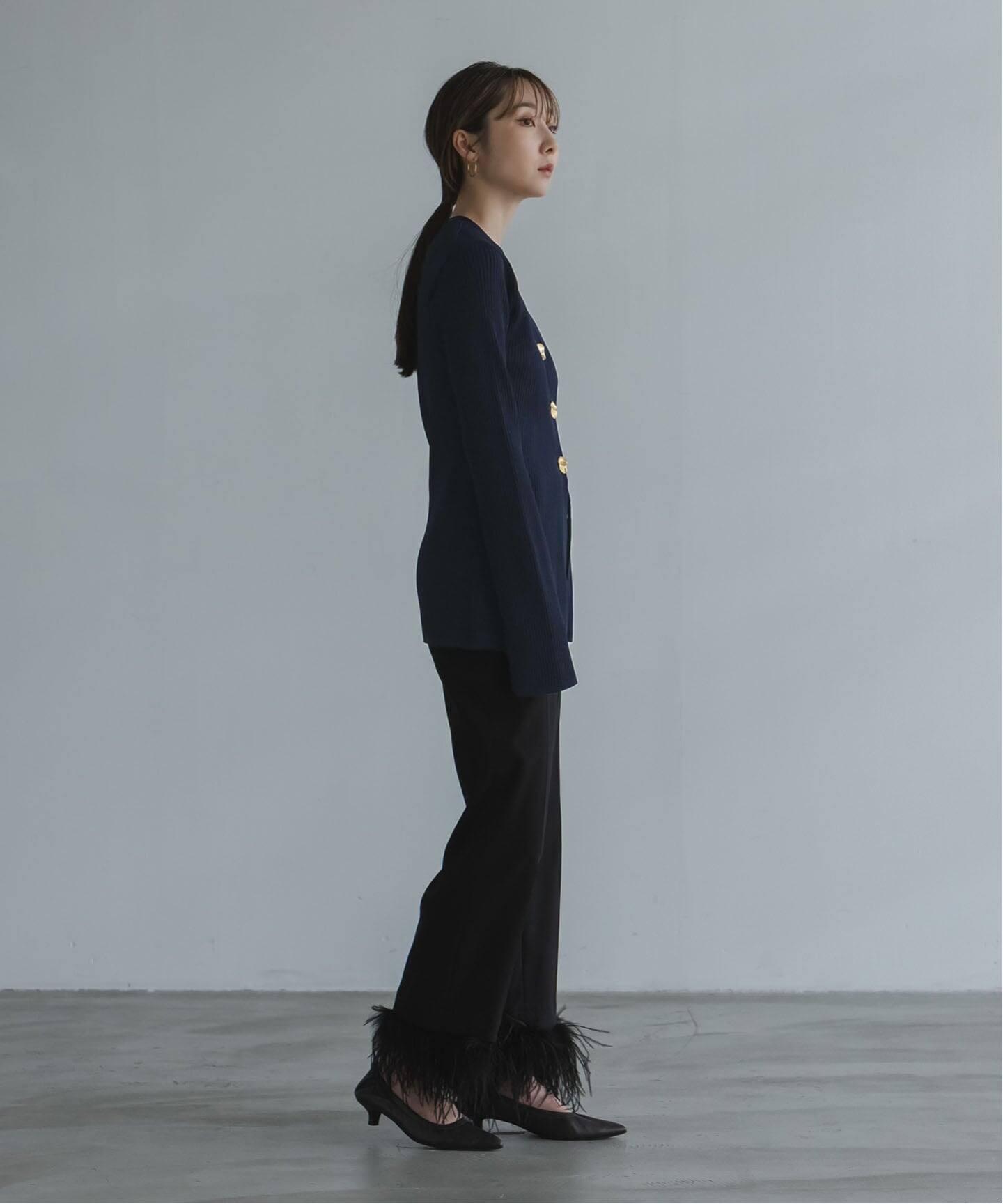 未使用品 エレニ ELENI 23AW 2WAYYAKニット セーター クロップド ウール アイボリー /DO ■OS レディース other - エレニ 23AW 2WAYYAKニット セーター クロップド ウール