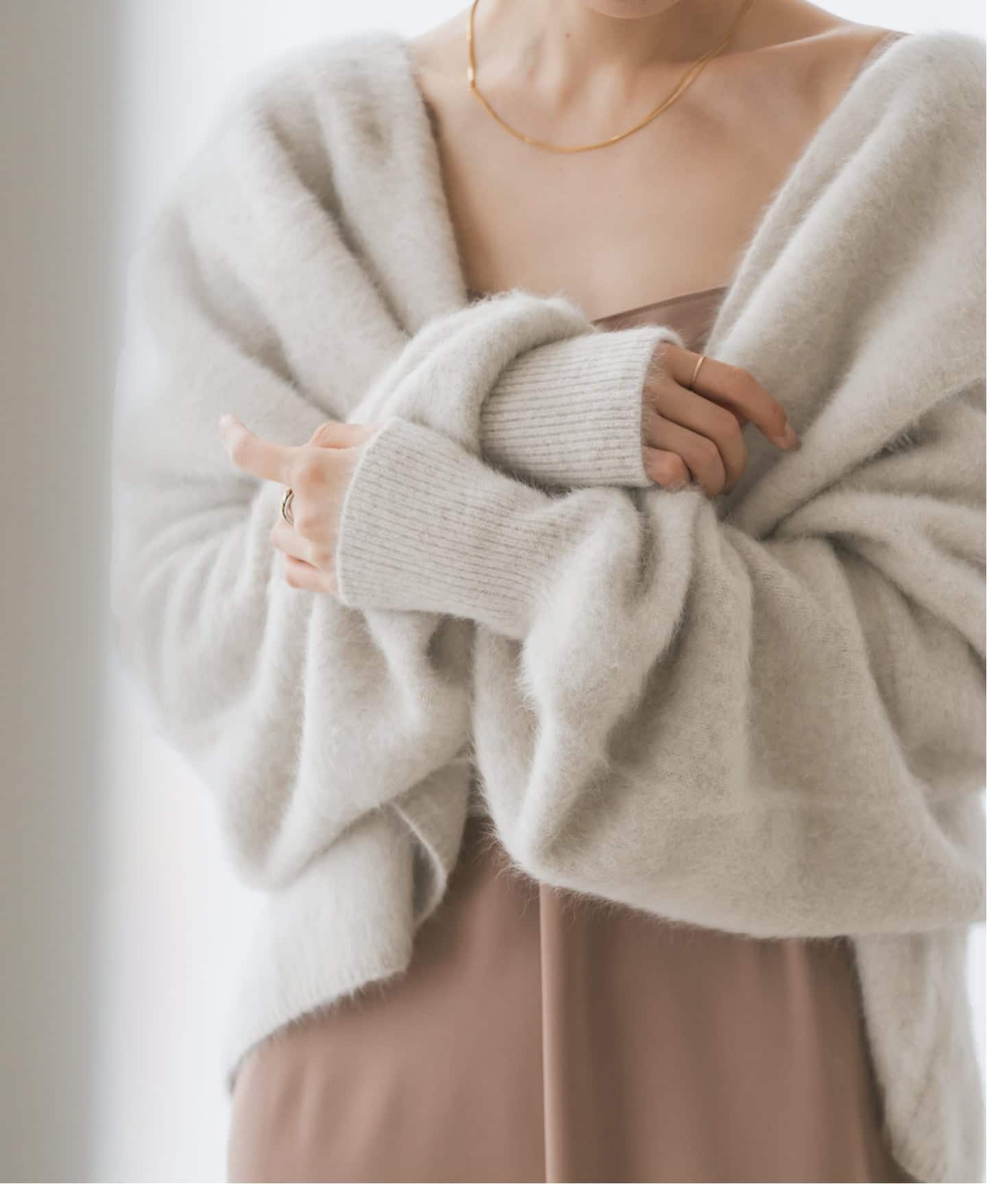 FOX/Caファーニットカーディガン（カーディガン）｜NOBLE