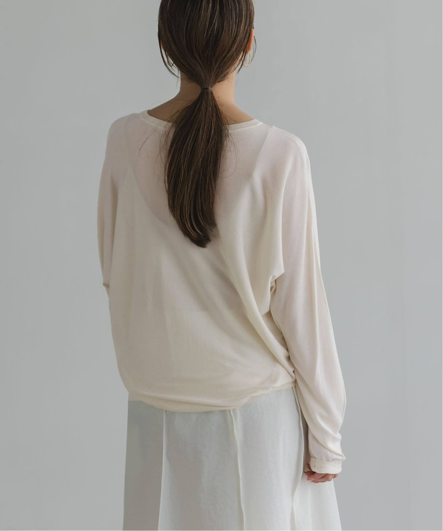 NOBLE ELENI/エルニシルクニットプルオーバー定価29700円 追加》ELENI/エルニ シルクニットプルオーバー（ニット／セーター