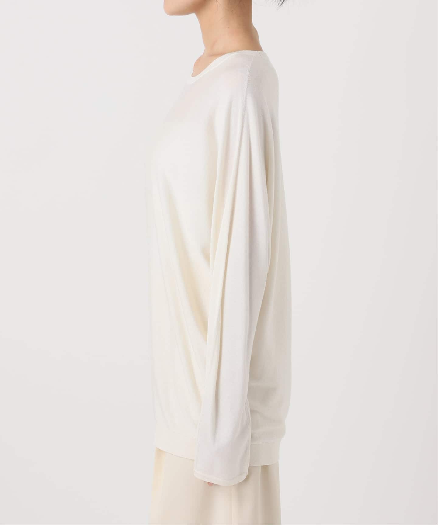 2024 ノーブル　 ELENI ニット　ジャケット　THENIMEコラボ ウールシルクピンドット ノーカラージャケット(71112401-2024