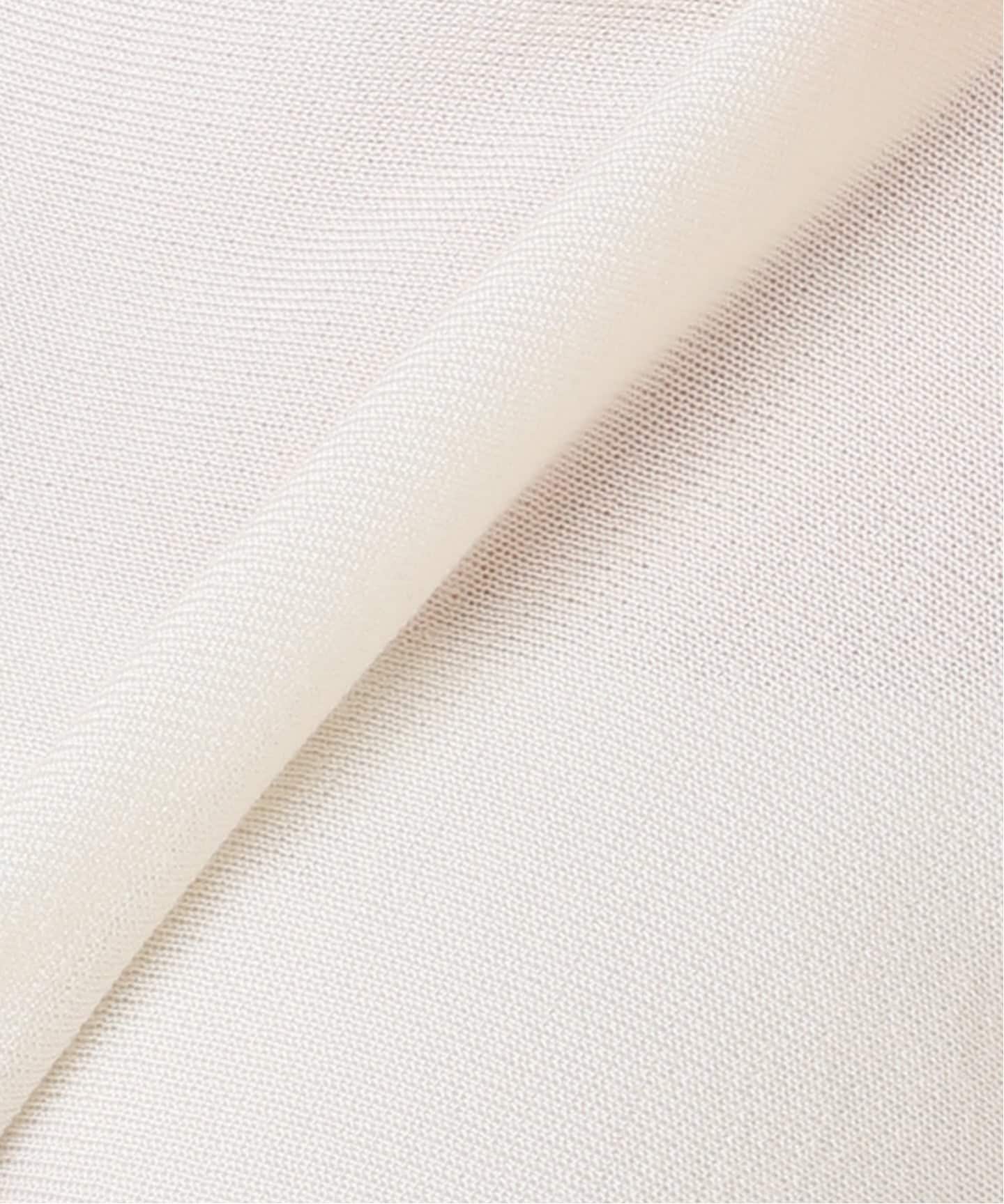 NOBLE ELENI バックオープンニット　ホワイト 洗える】ELENI/エルニ ショルダーパッドVネックニット（ニット