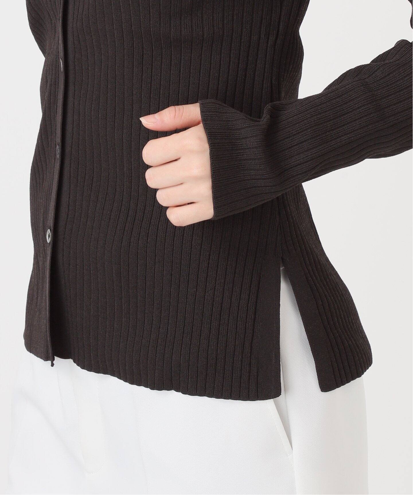 NOBLE ナローワイドリブVカーディガン ナローワイドリブVカーディガン（ニット／セーター）｜NOBLE