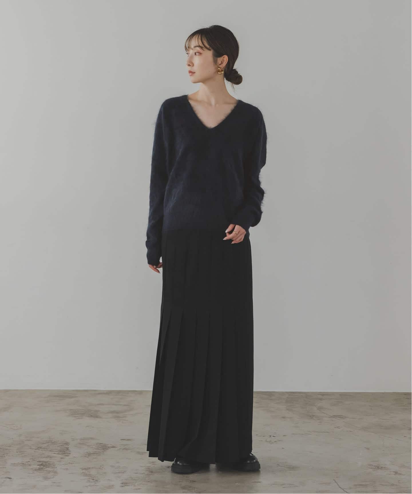 ELENI/エルニ ファーカシミヤVネックニット（ニット／セーター