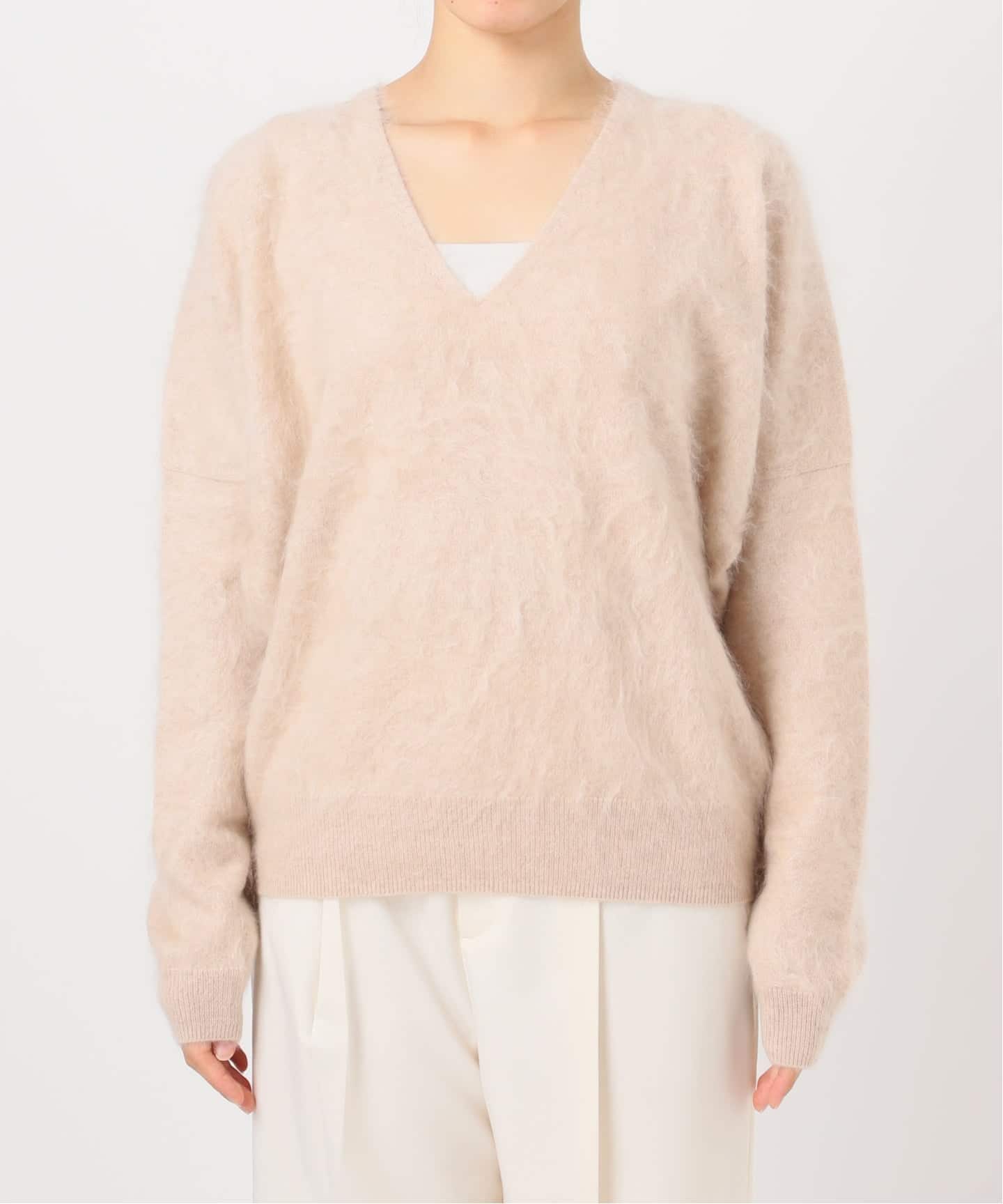 ELENI/エルニ ファーカシミヤVネックニット（ニット／セーター