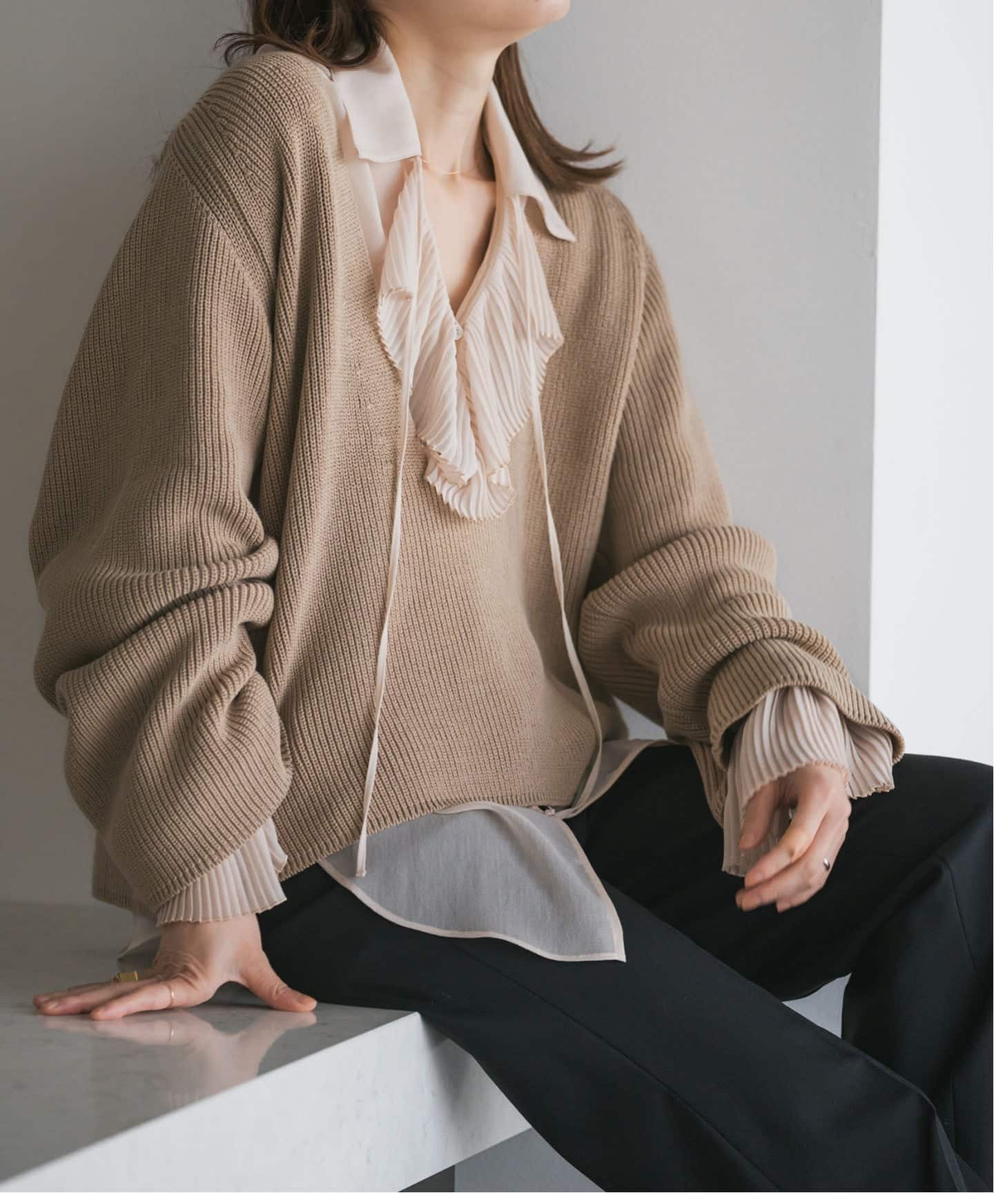 今季新品タグ付き Noble 片畦ノースリーブニット 今季新品タグ付き Noble 片畦ノースリーブニット 追加》片畦