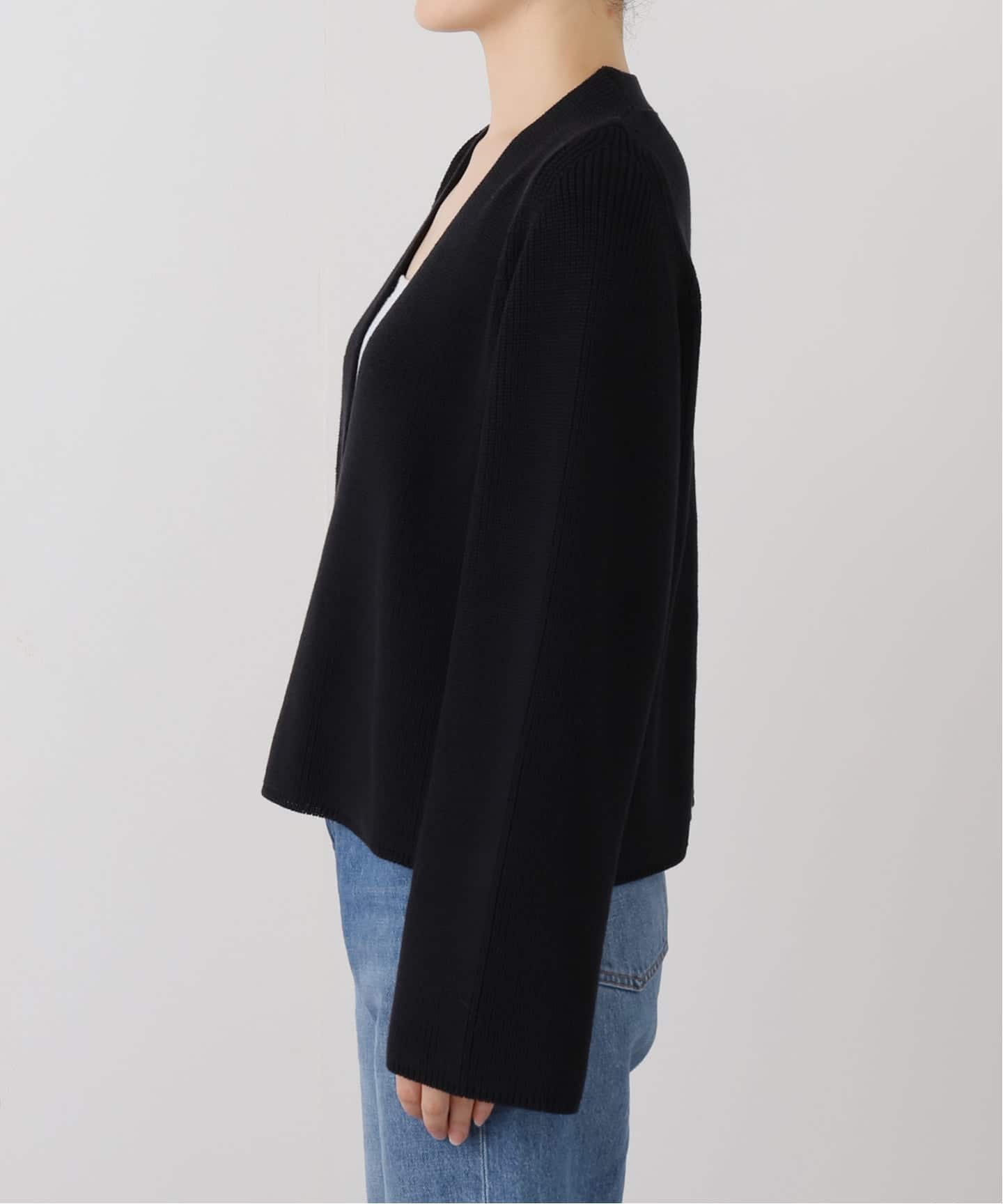 今季新品タグ付き Noble 片畦ノースリーブニット ノーブル NOBLE 片畦ノースリーブニット （サックスブルー