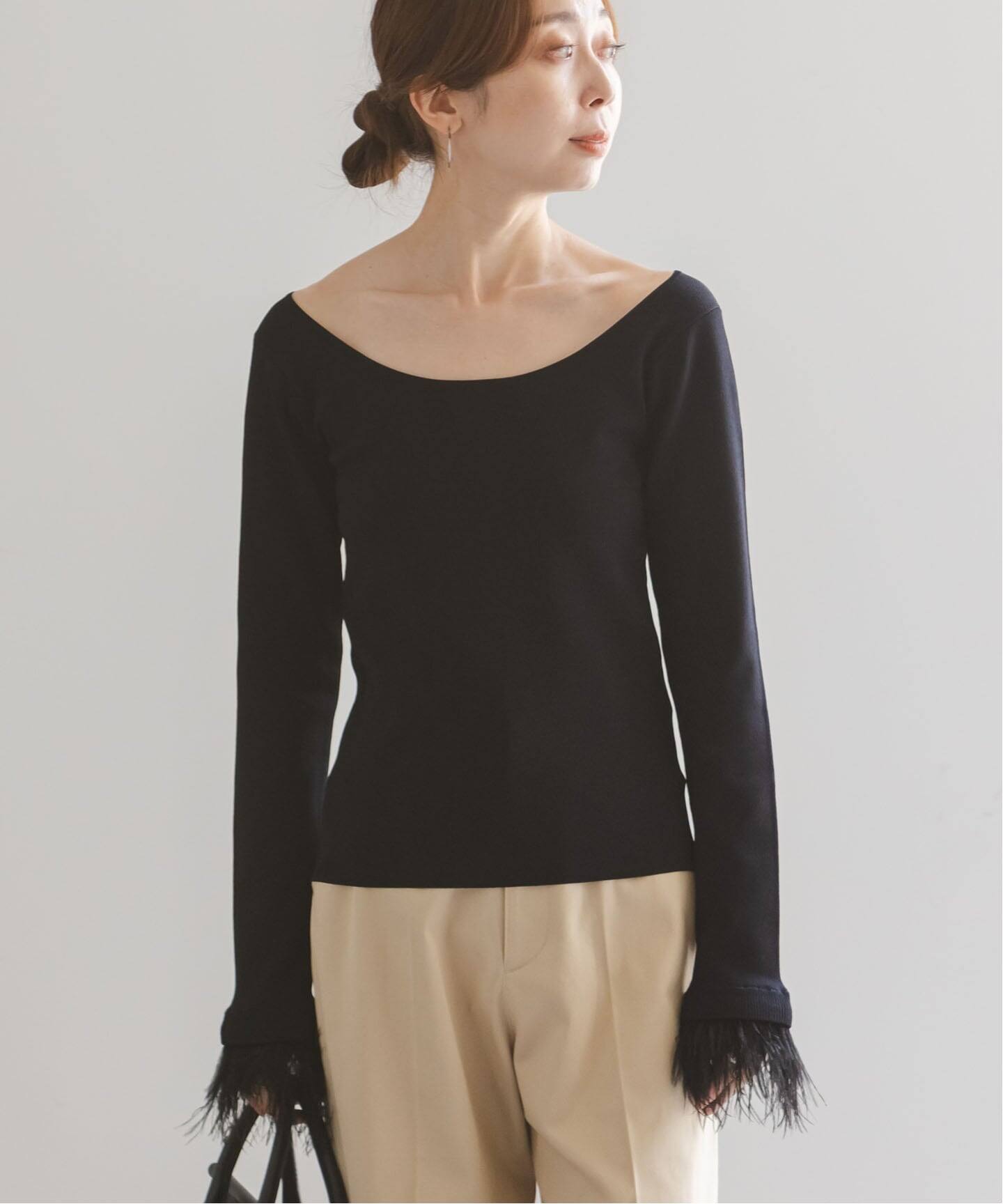 ノーブル（Noble）/オーストリッチカフスタイトニット オーストリッチカフスタイトニット（ニット／セーター）｜NOBLE