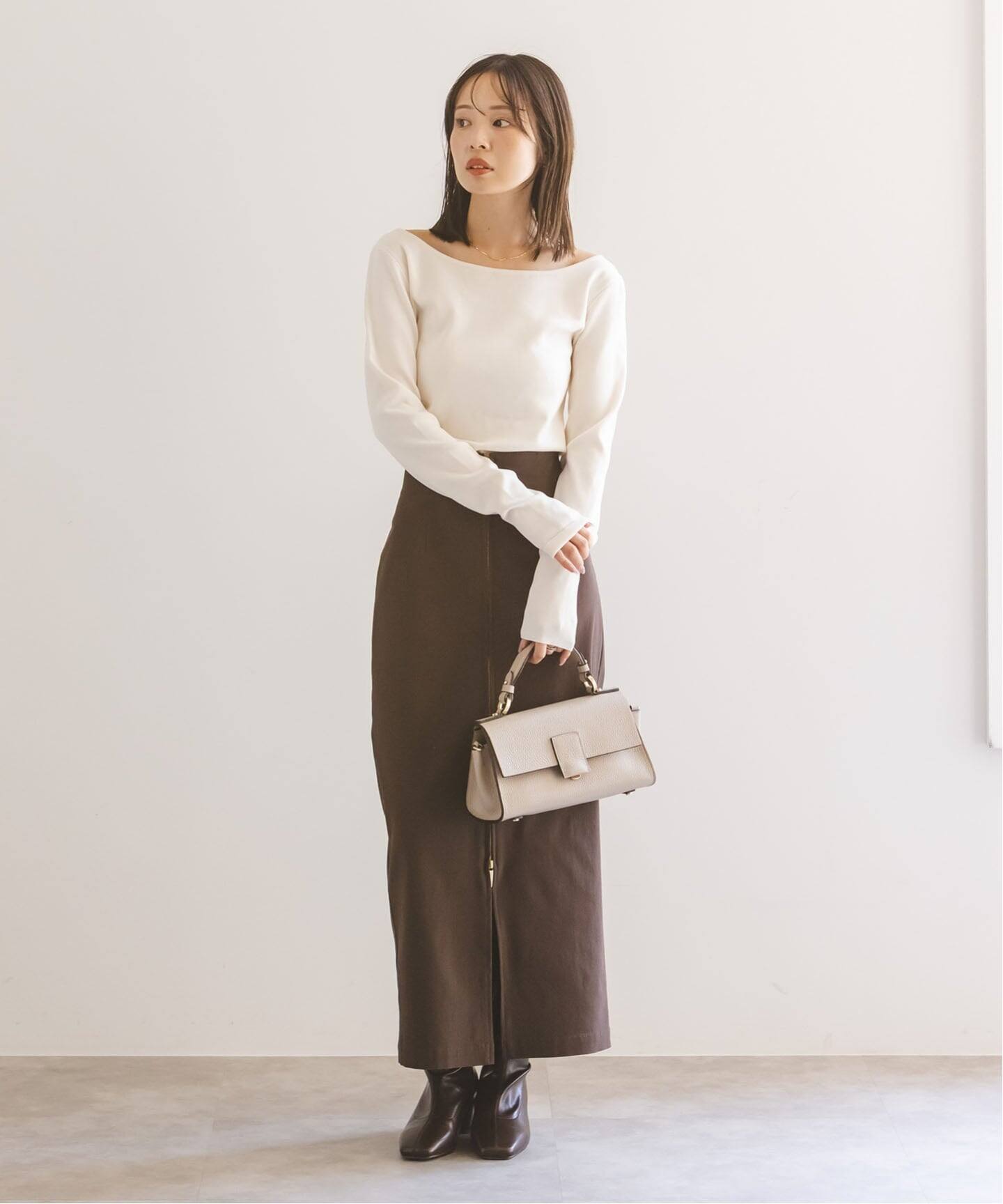 デコルテロングスリーブニット（ニット／セーター）｜NOBLE（ノーブル