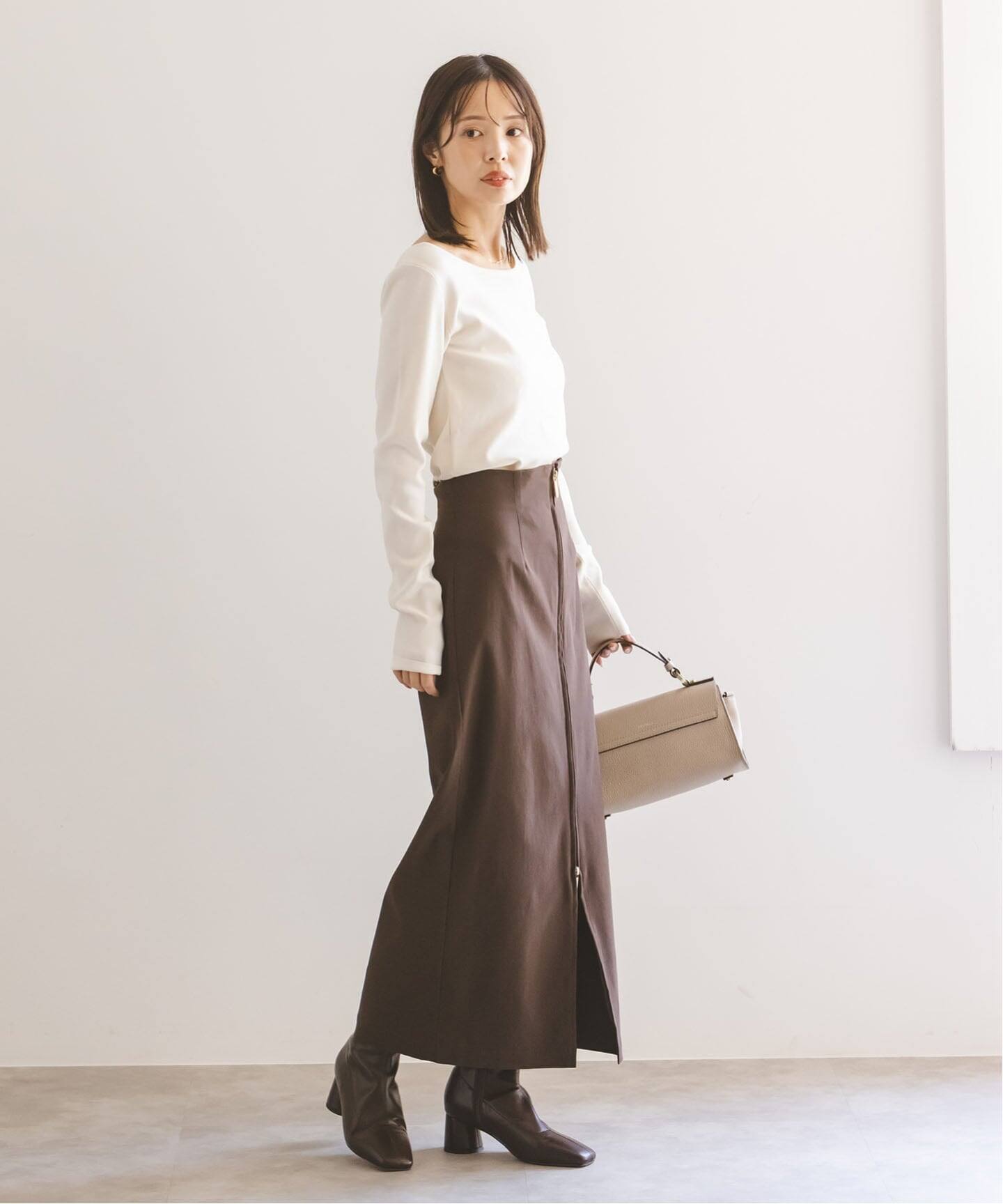 デコルテロングスリーブニット（ニット／セーター）｜NOBLE（ノーブル