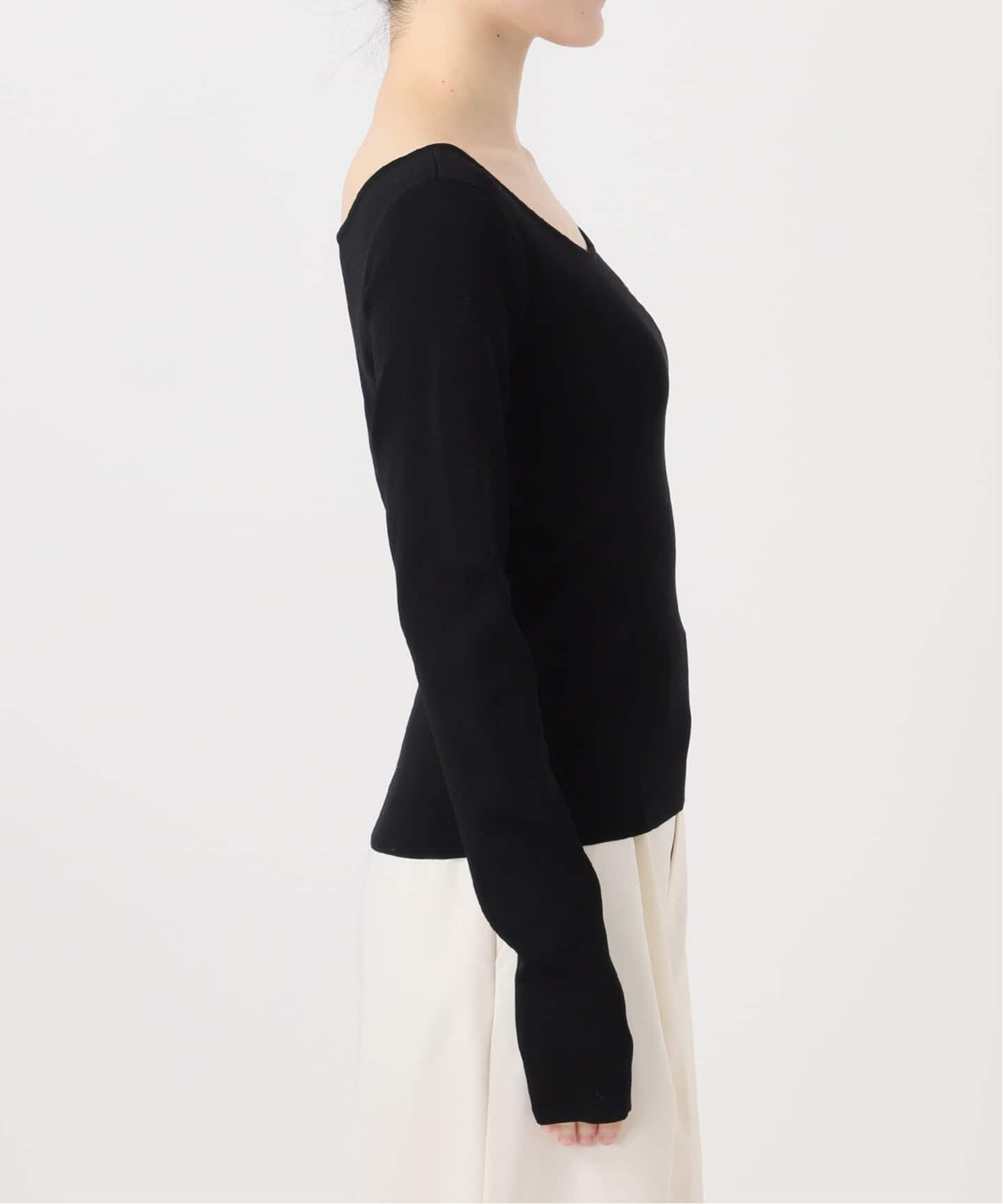 デコルテロングスリーブニット（ニット／セーター）｜NOBLE（ノーブル