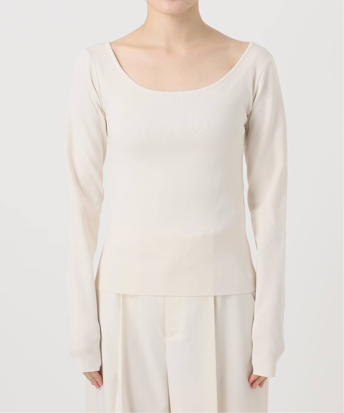 デコルテロングスリーブニット（ニット／セーター）｜NOBLE（ノーブル