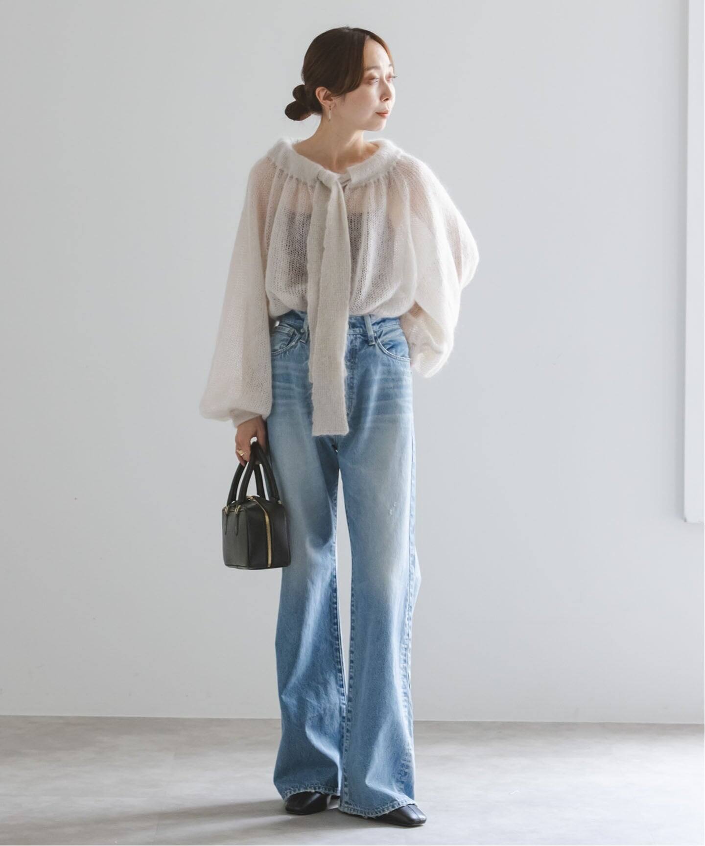 モヘヤミックスボウタイニット（ニット／セーター）｜NOBLE（ノーブル