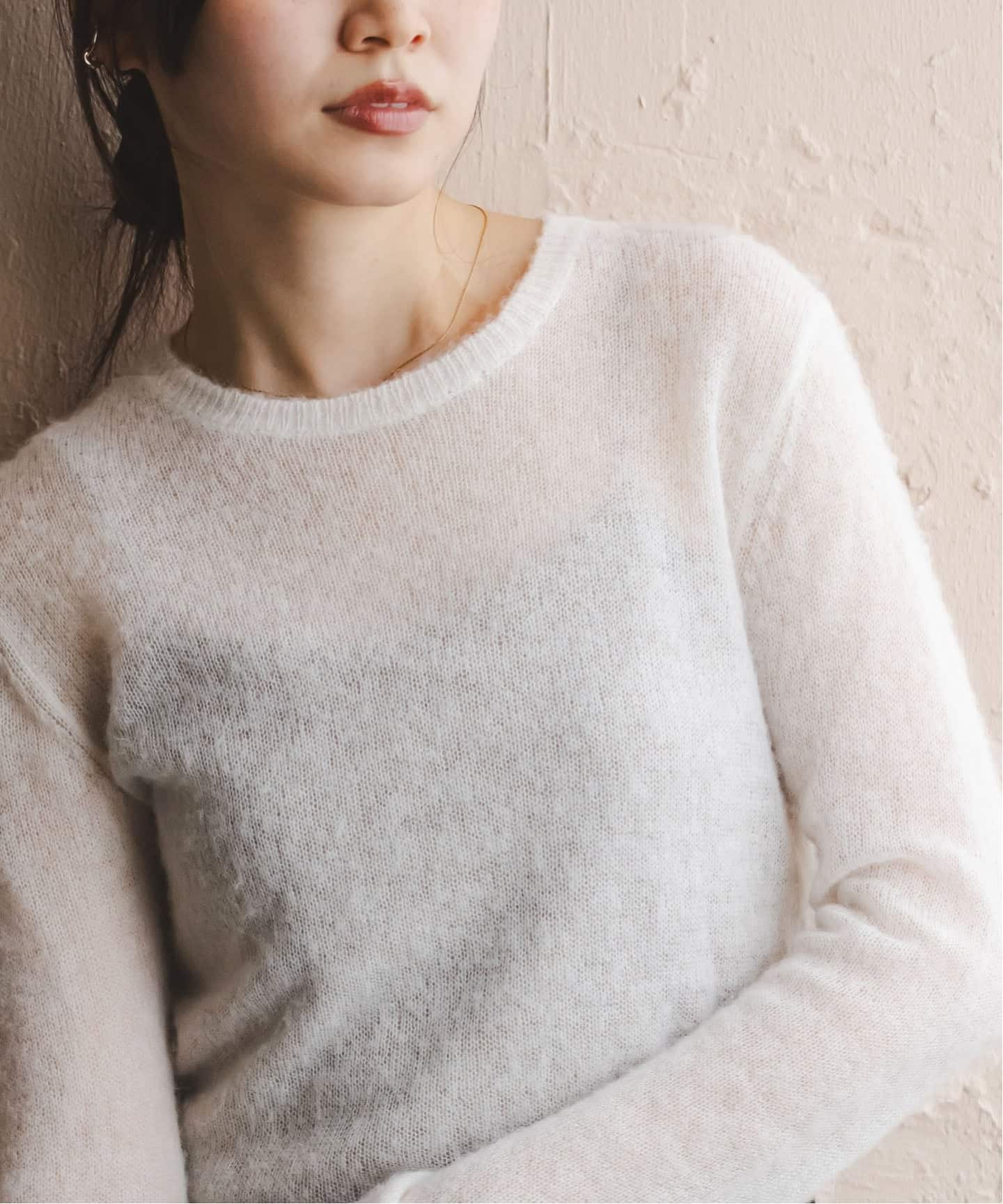 miki様　24AW✴︎Noble ファインアルパカウールシアーニット ベージュ NOBLE ニット セーター 「WEB限定追加」ファインアルパカウール