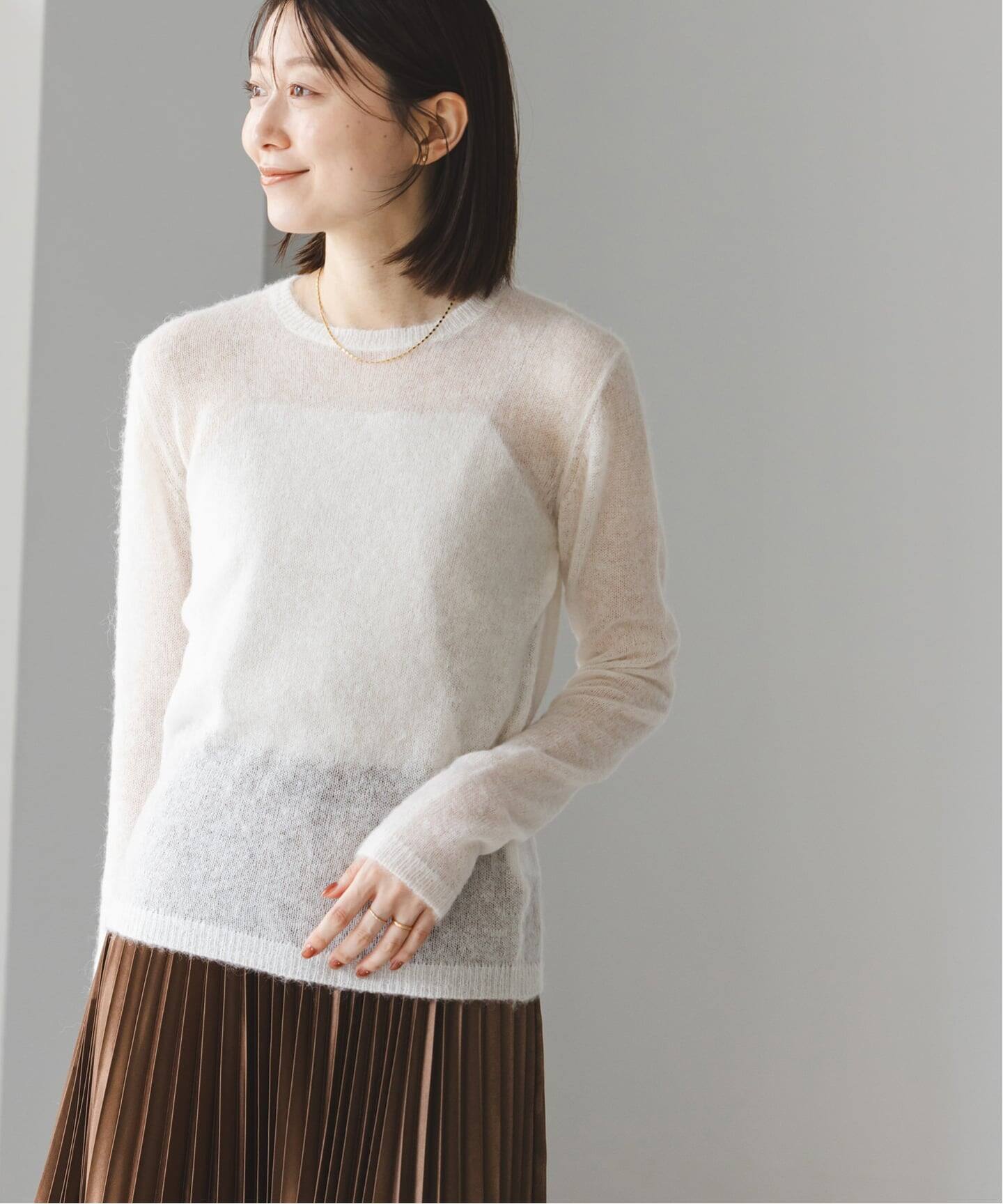 miki様　24AW✴︎Noble ファインアルパカウールシアーニット ベージュ WEB限定追加予約》ファインアルパカウールシアーニット（ニット