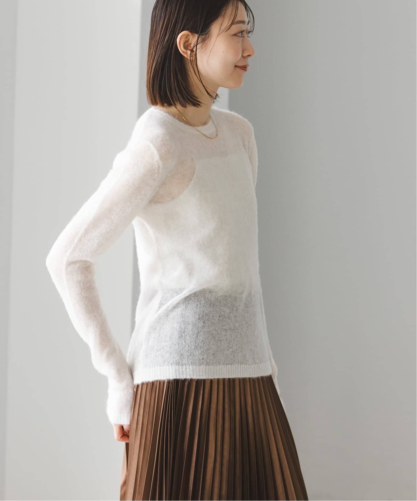 miki様　24AW✴︎Noble ファインアルパカウールシアーニット ベージュ WEB限定追加予約》ファインアルパカウールシアーニット（ニット
