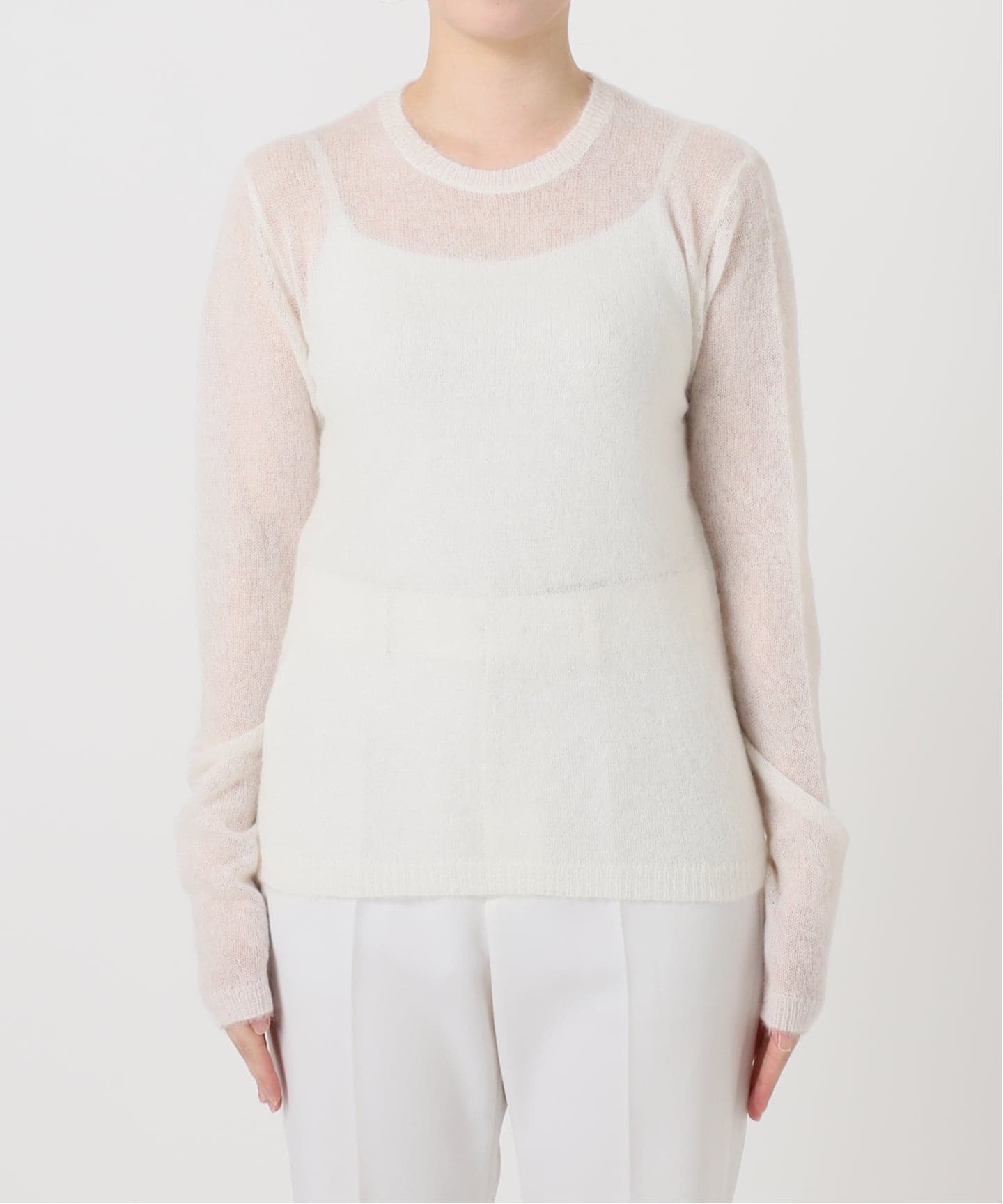 WEB限定追加》ファインアルパカウールシアーニット（ニット