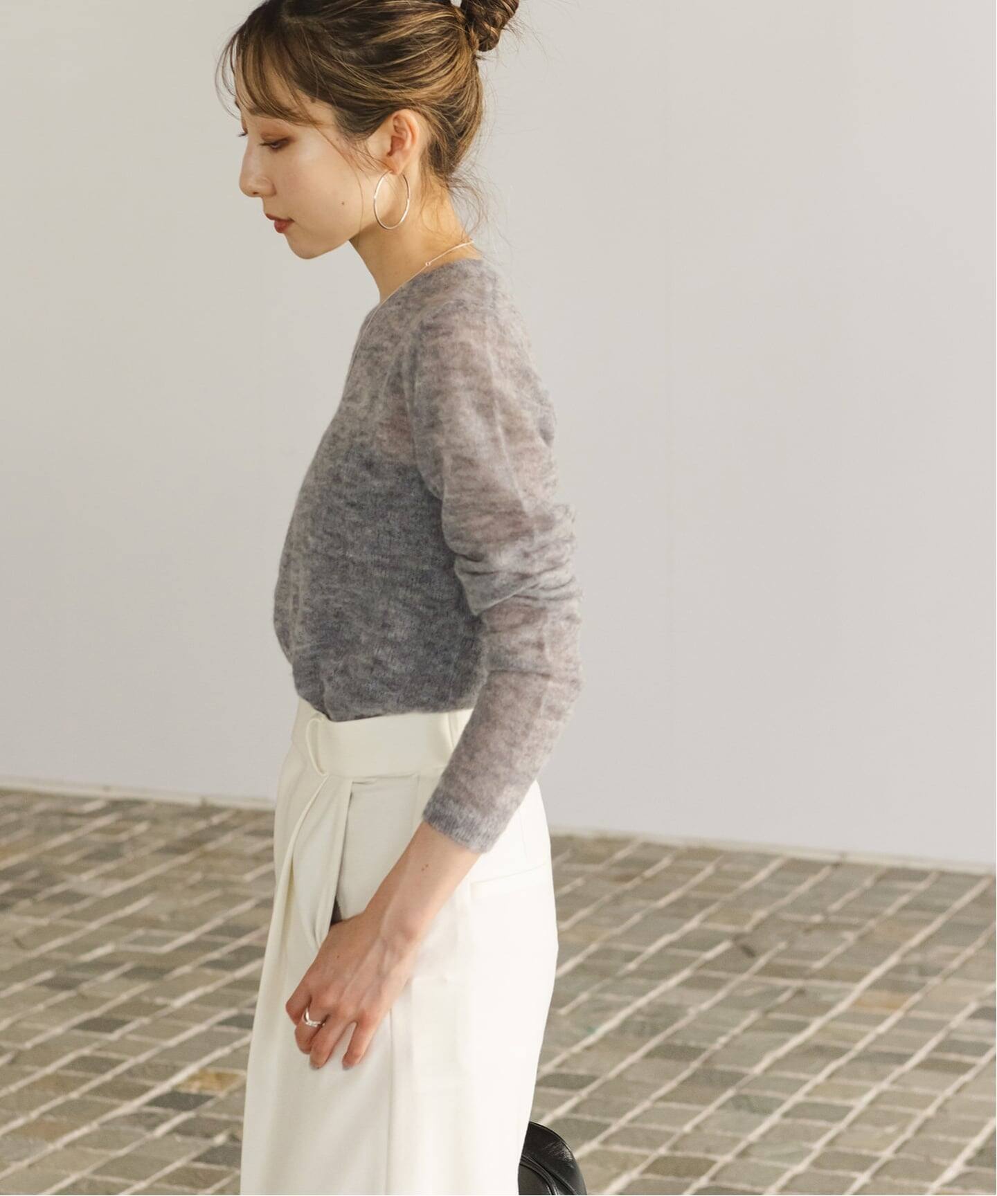 WEB限定追加》ファインアルパカウールシアーニット（ニット／セーター