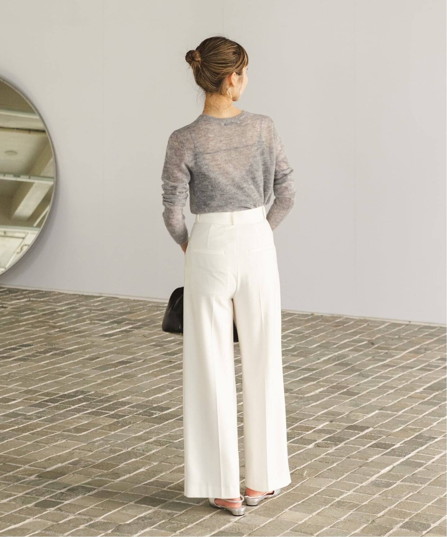 NOBLE　ファインアルパカウールシアーニット WEB限定追加》ファインアルパカウールシアーニット（ニット／セーター