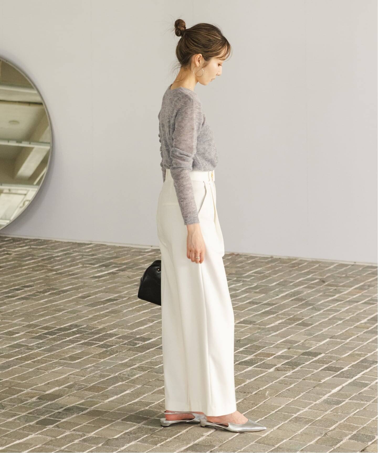 WEB限定追加》ファインアルパカウールシアーニット（ニット／セーター