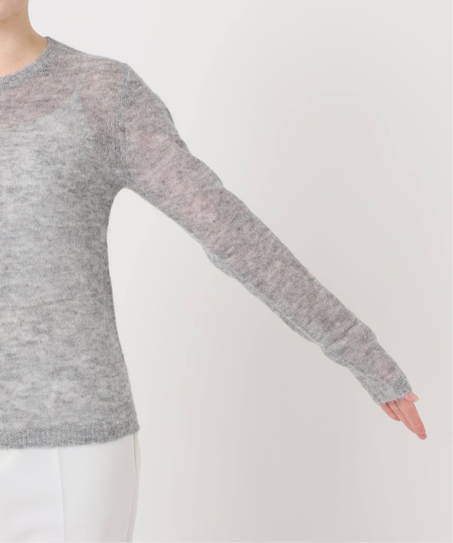 WEB限定追加》ファインアルパカウールシアーニット（ニット／セーター