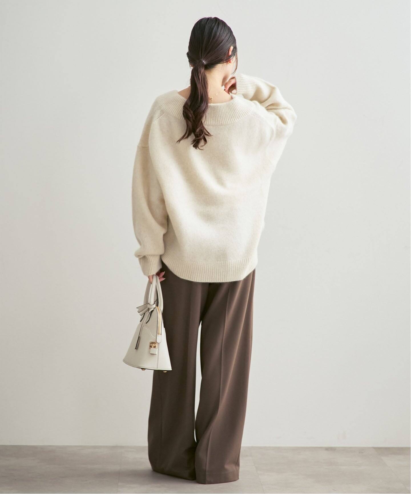 NOBLE YAKワイドVネックニット 2023AW 追加》YAKワイドVネックニット（ニット／セーター）｜NOBLE（ノーブル