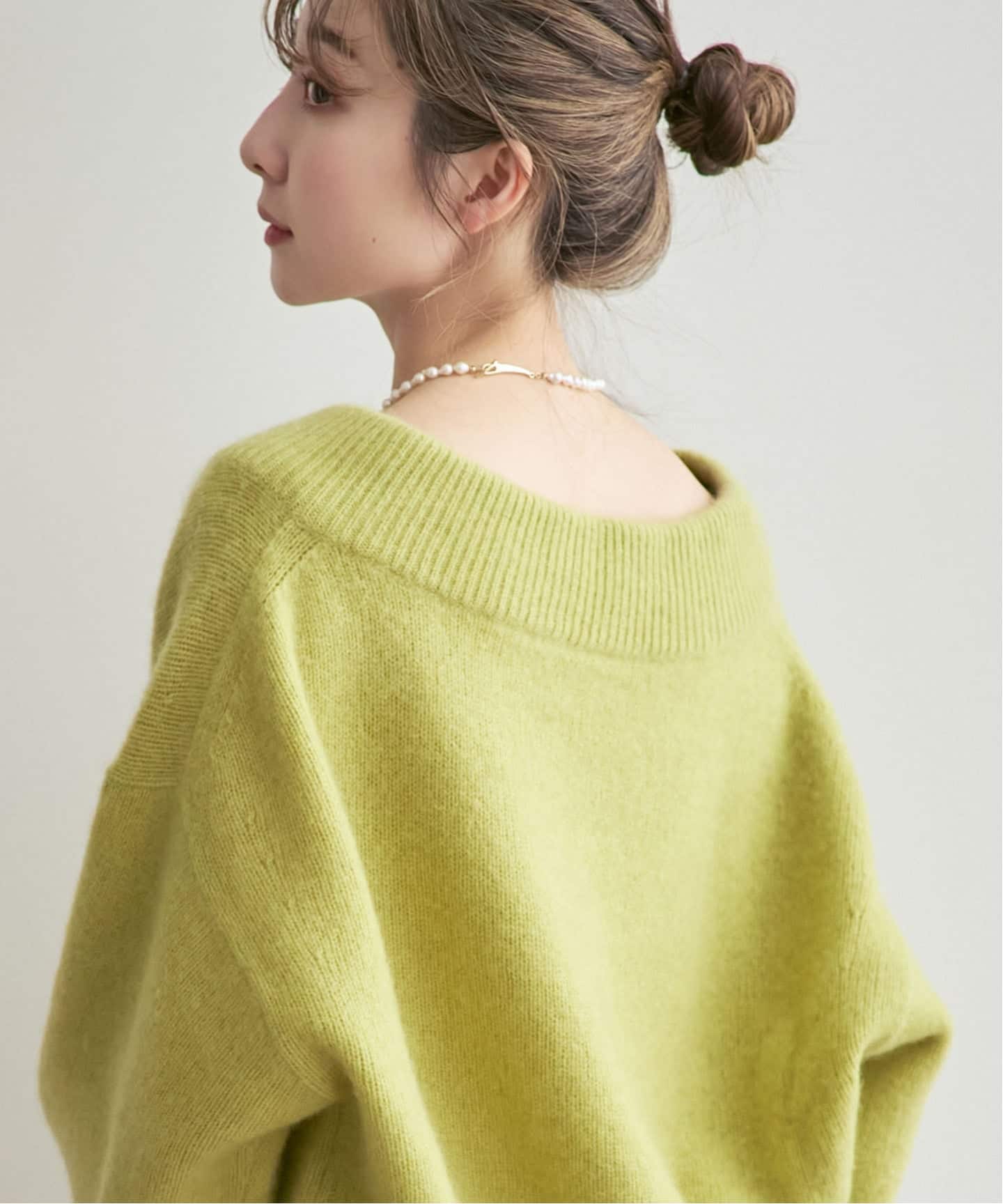 追加》YAKワイドVネックニット（ニット／セーター）｜NOBLE（ノーブル