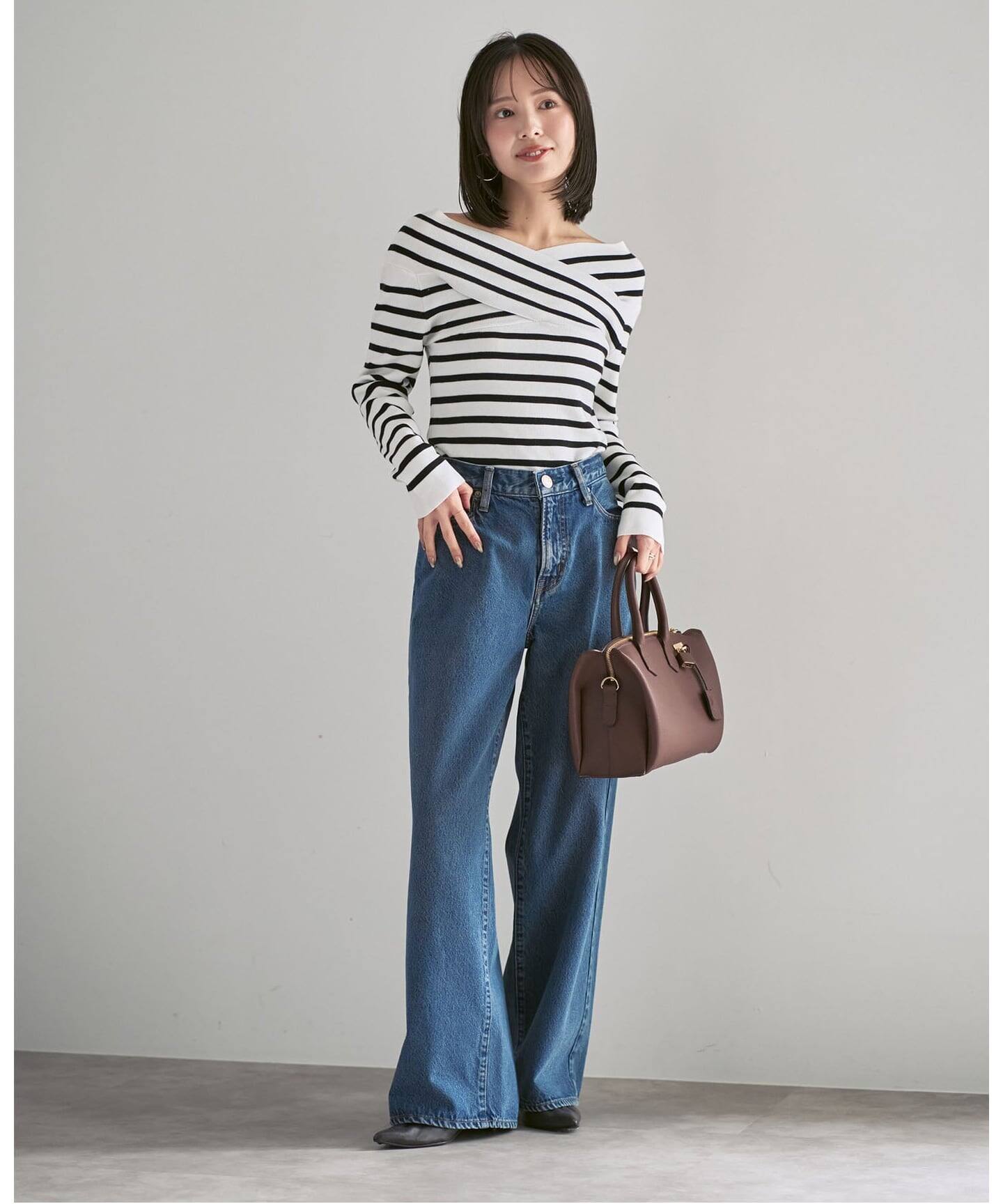 クロスリブオフショルダーニット（ニット／セーター）｜NOBLE