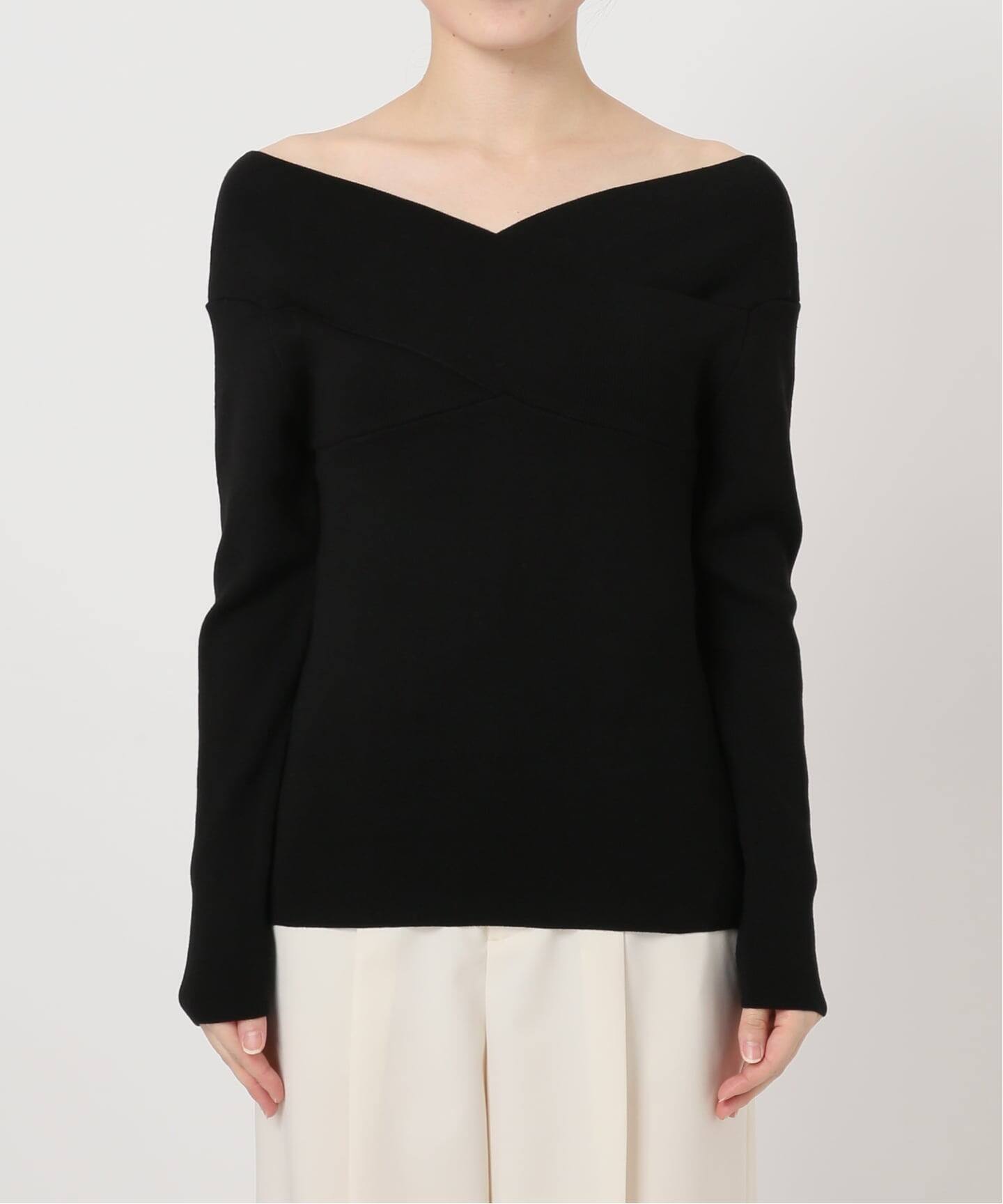 クロスリブオフショルダーニット（ニット／セーター）｜NOBLE