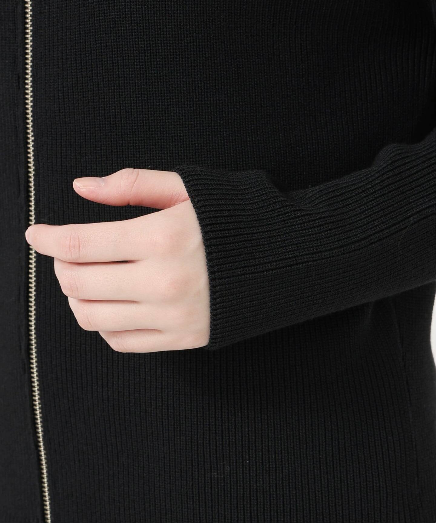 WEB限定追加》フロントジップボートネックニット（ニット