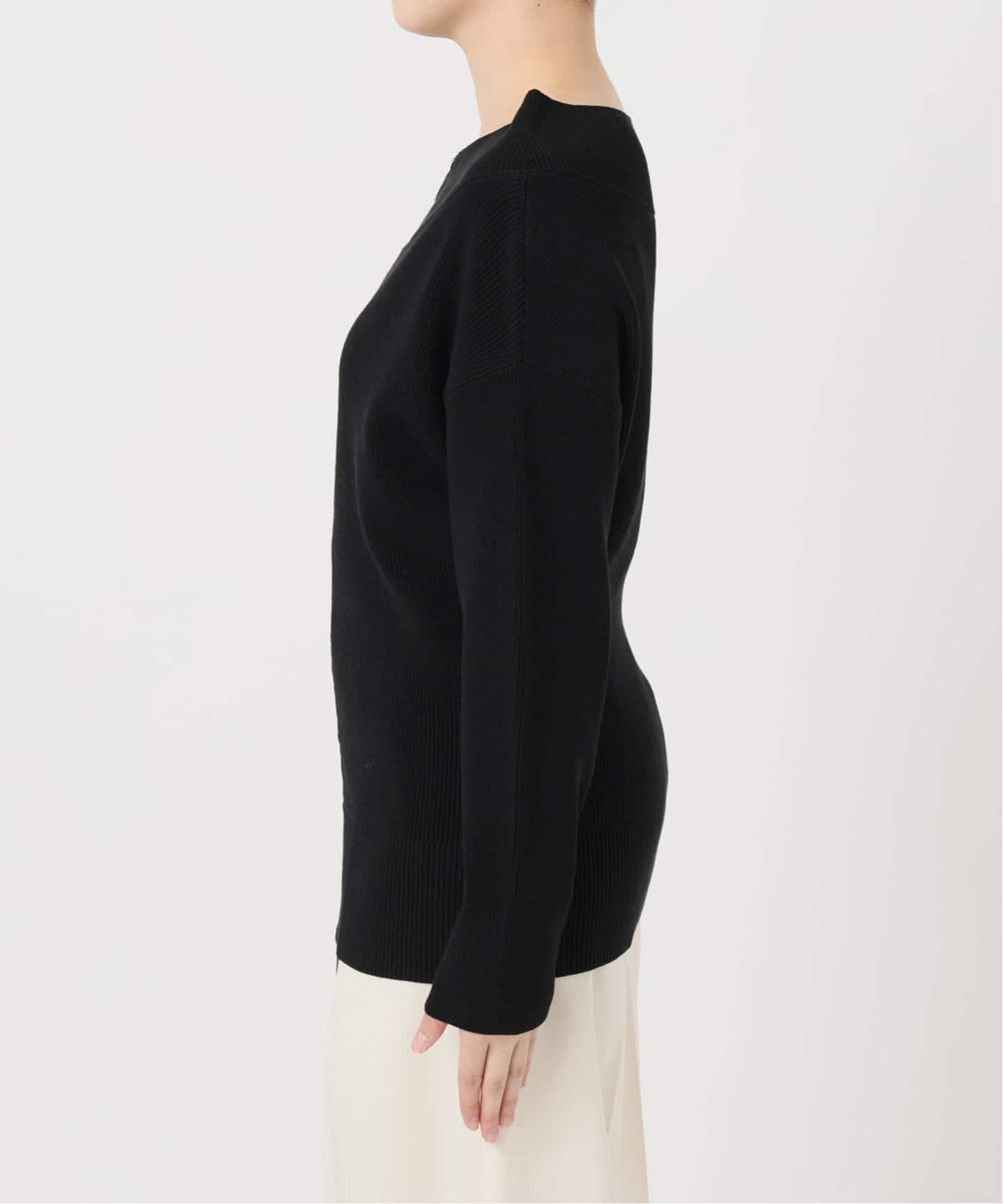 WEB限定追加予約》フロントジップボートネックニット（ニット