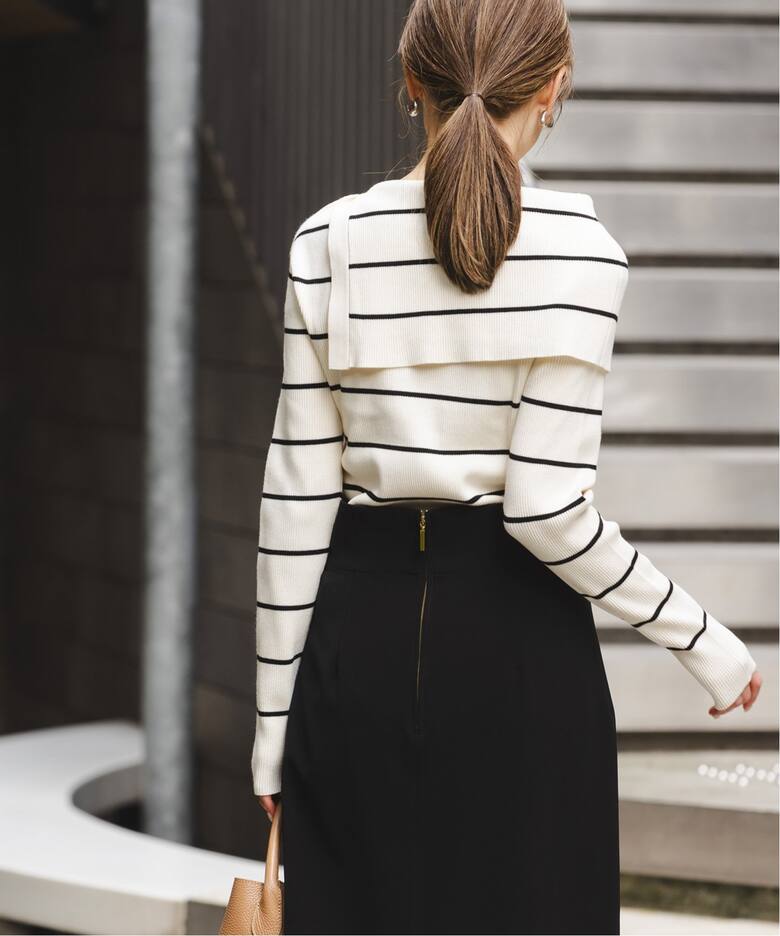 追加》ショルダーボタンタイトリブニット（ニット／セーター）｜NOBLE  