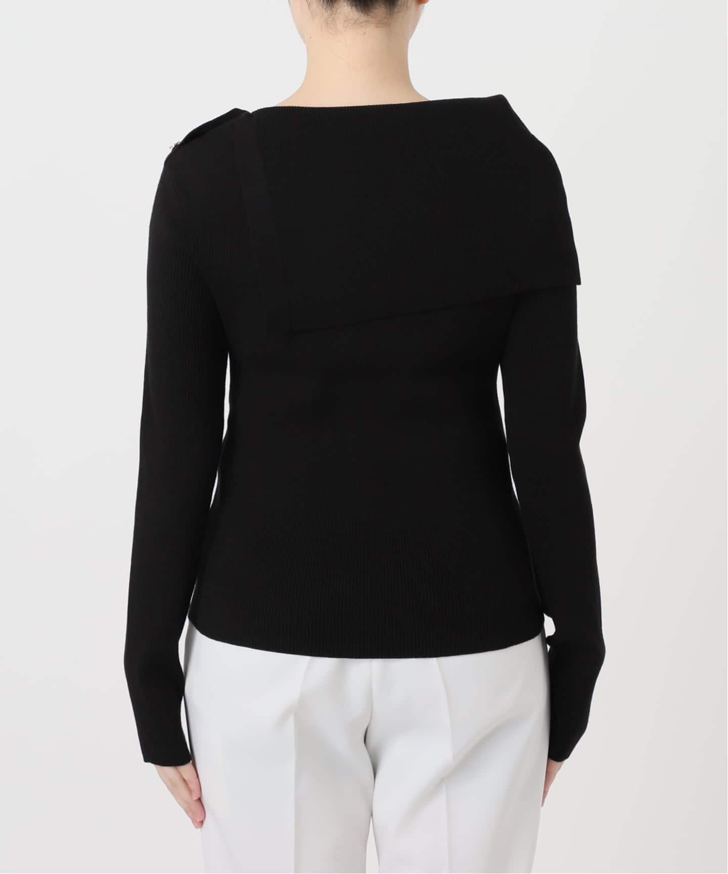 WEB限定追加》ショルダーボタンタイトリブニット（ニット／セーター