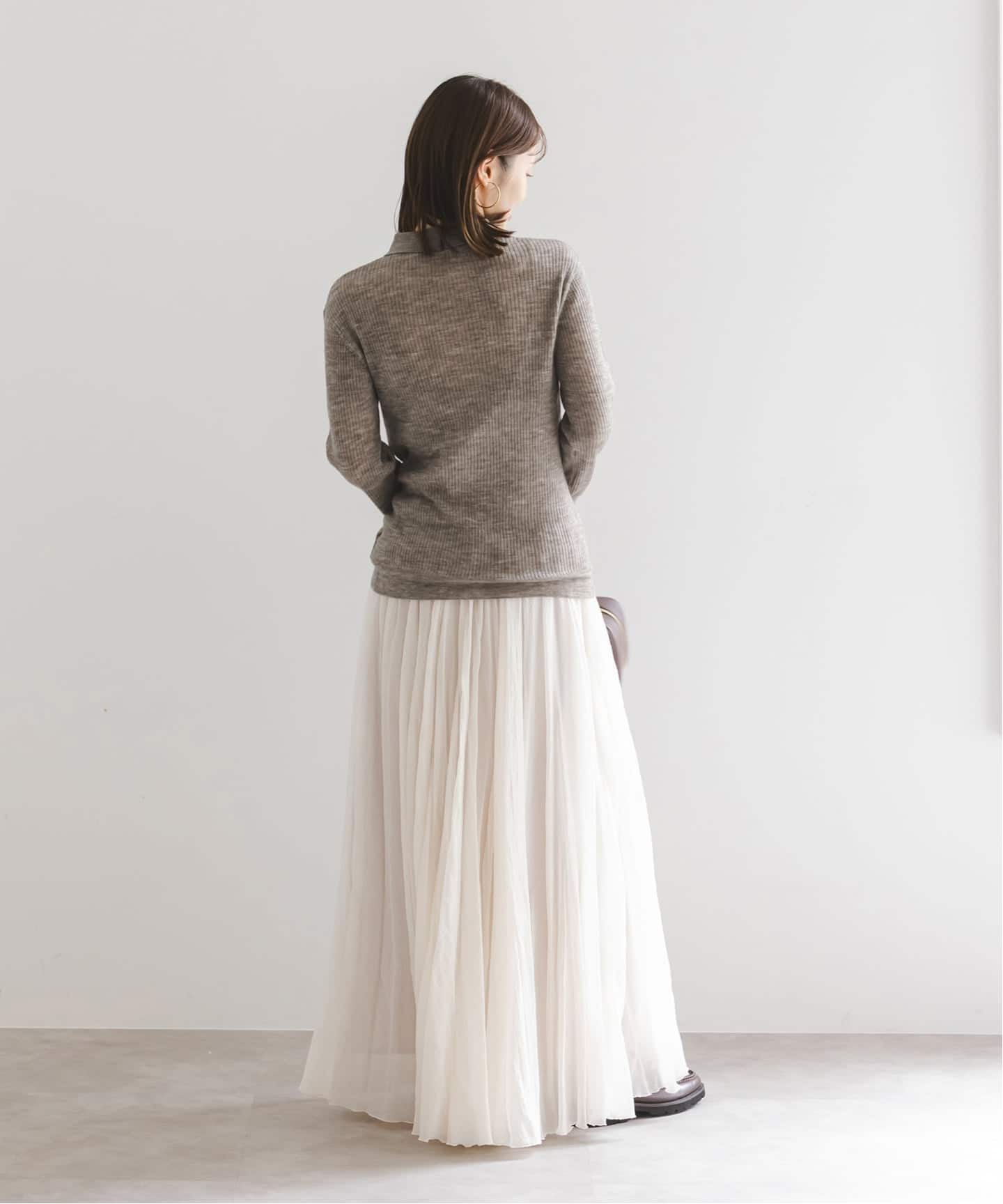 フロントジップシアーアルパカニット（ニット／セーター）｜NOBLE