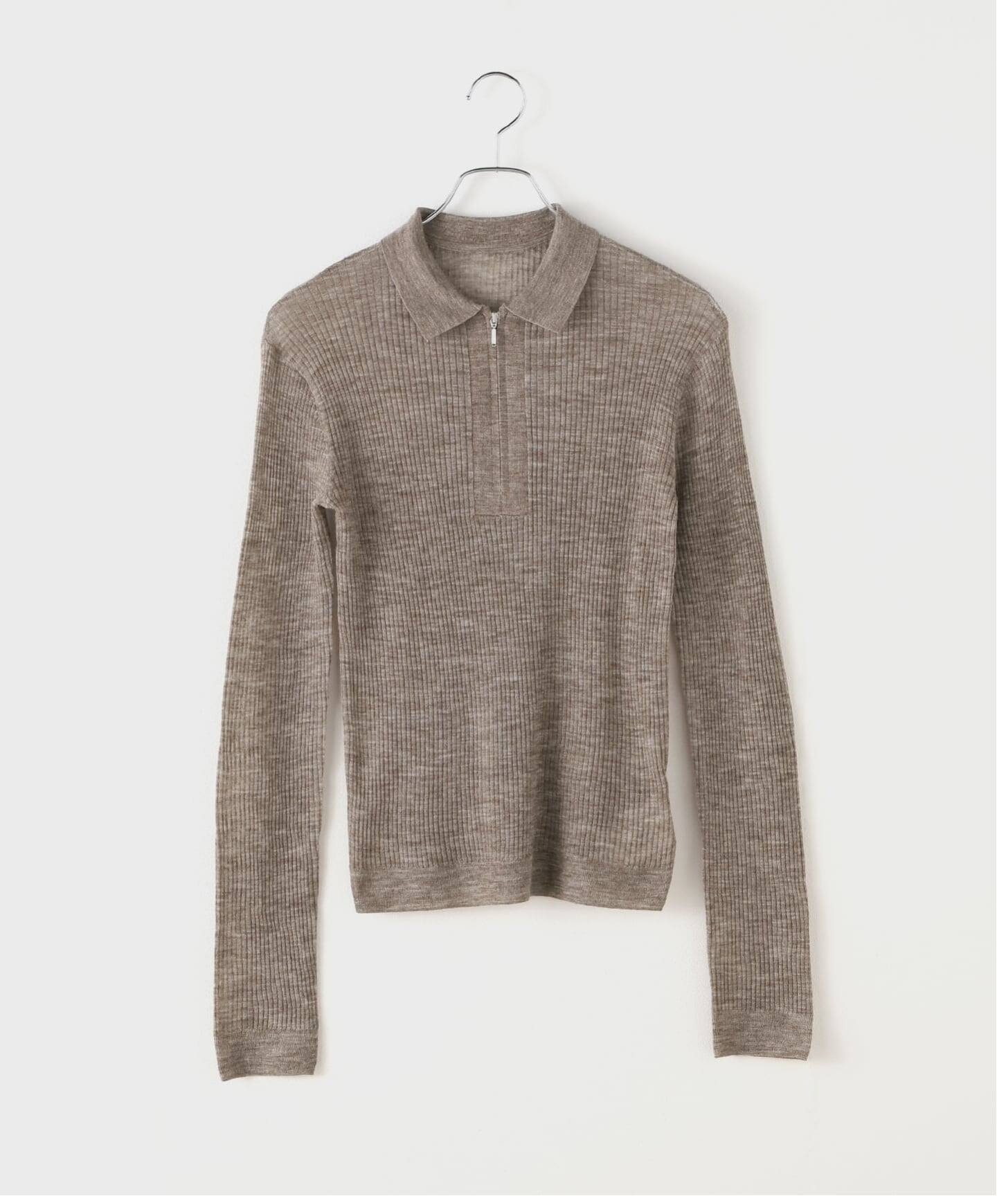 フロントジップシアーアルパカニット（ニット／セーター）｜NOBLE