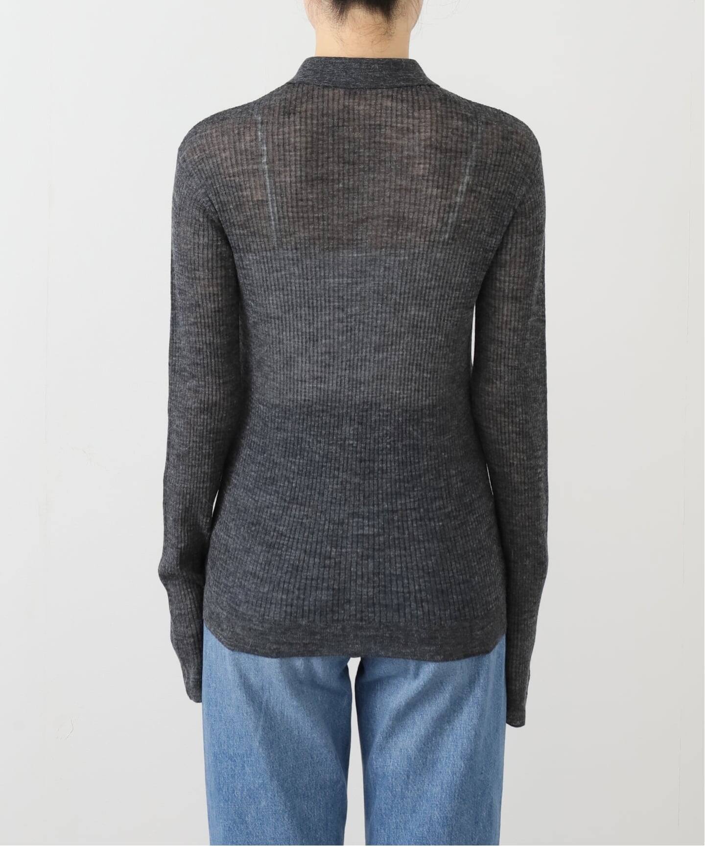 フロントジップシアーアルパカニット（ニット／セーター）｜NOBLE