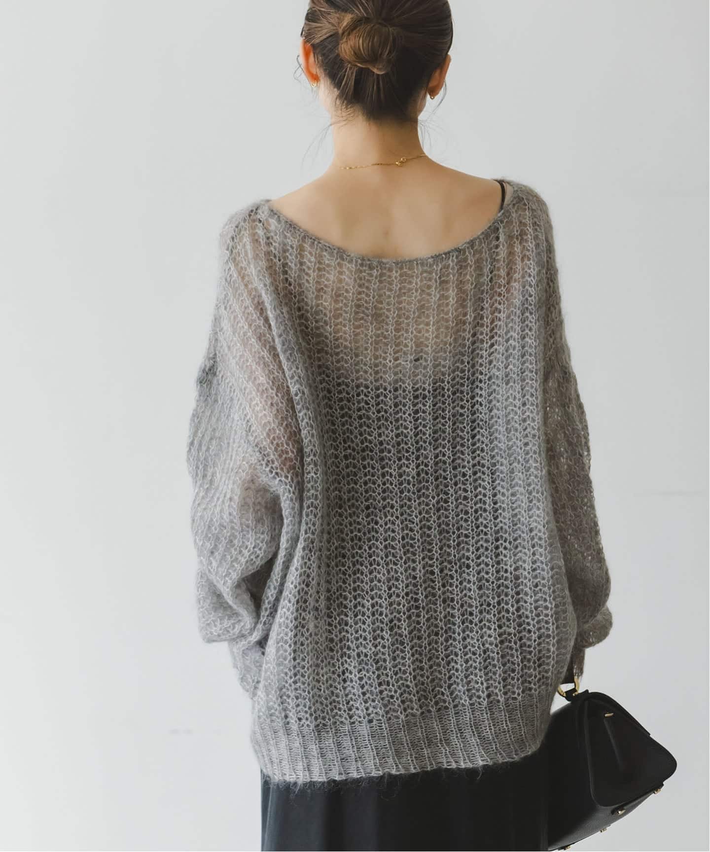 モヘヤウールシアープルオーバー（ニット／セーター）｜NOBLE