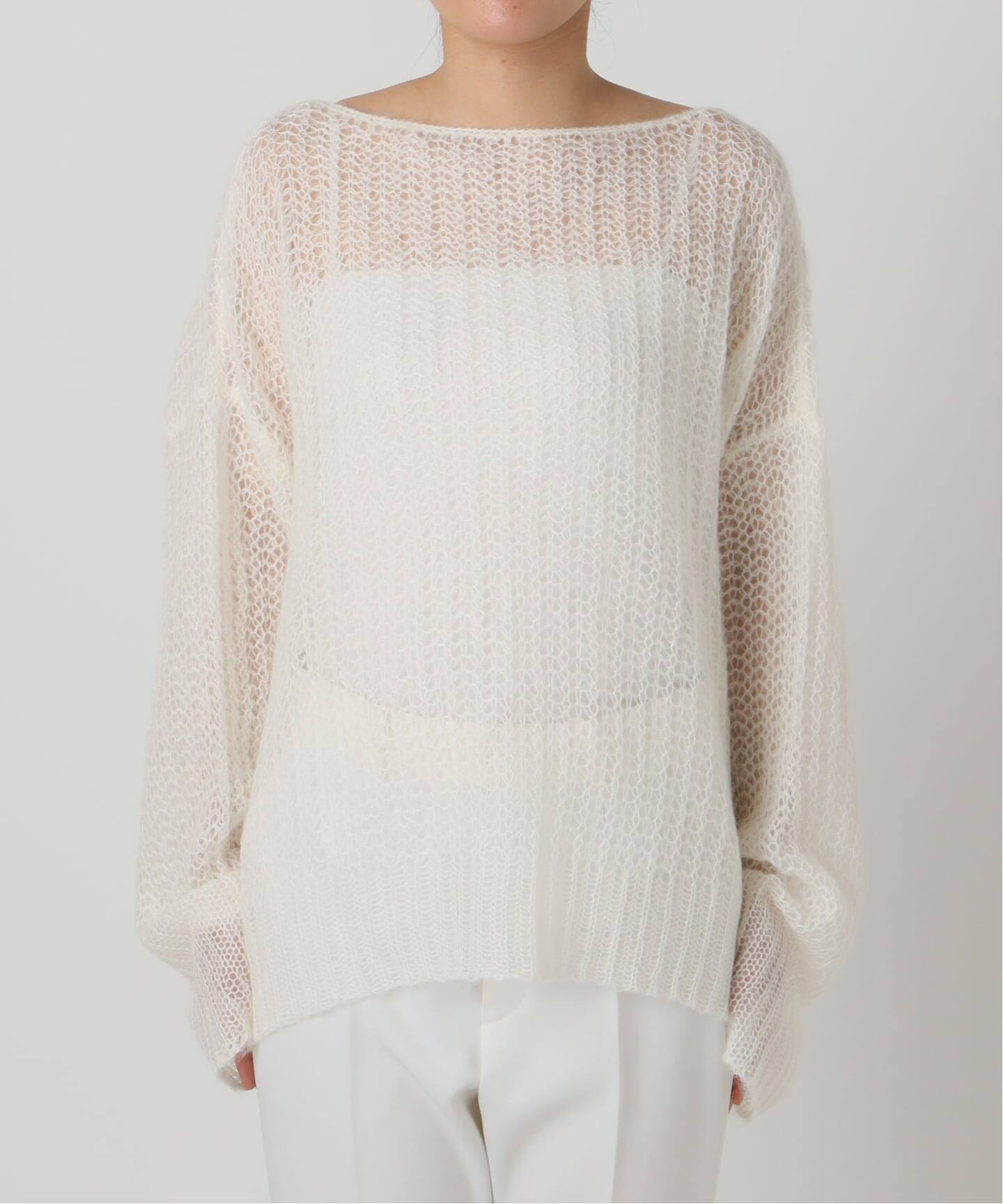 モヘヤウールシアープルオーバー（ニット／セーター）｜NOBLE