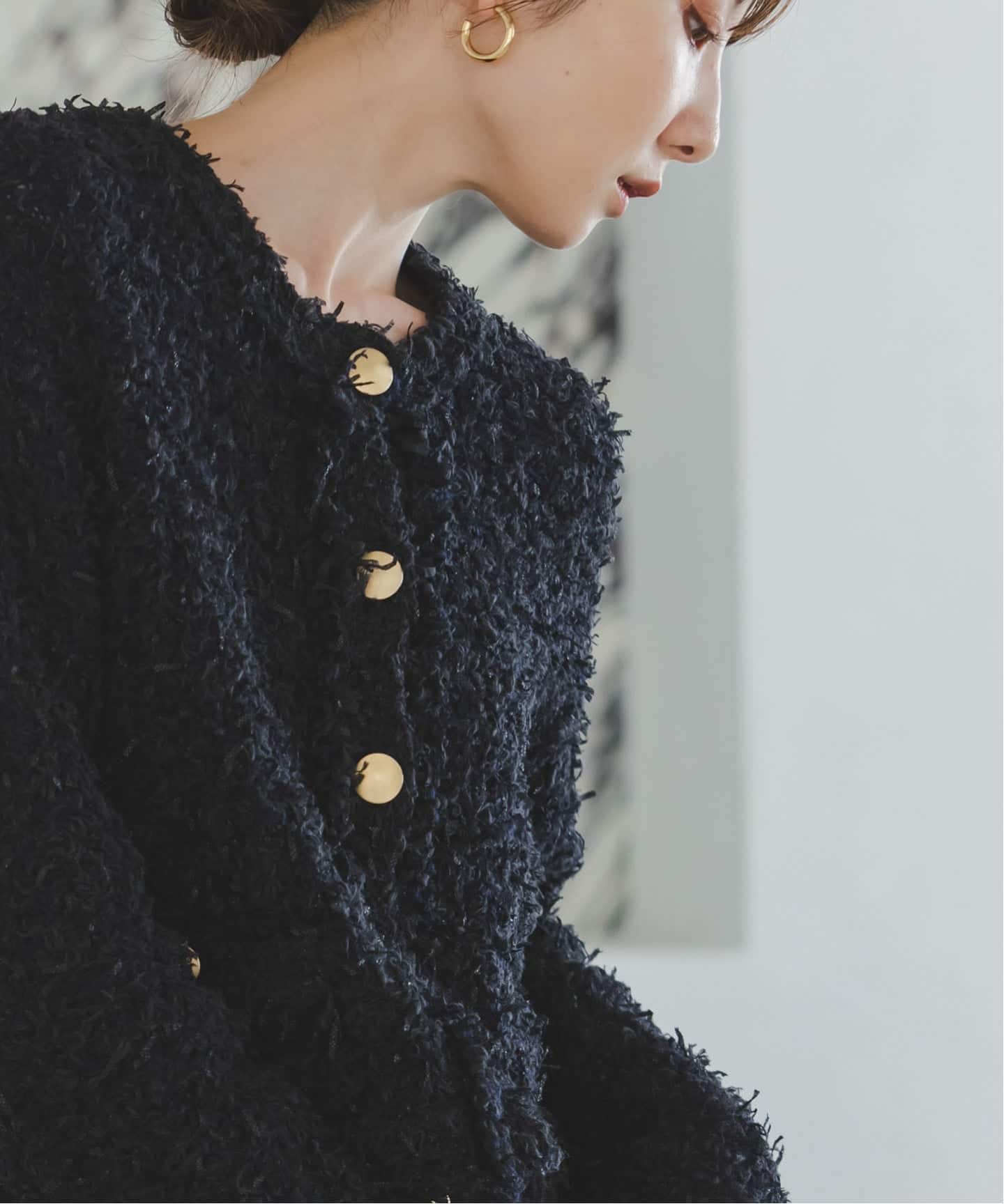 ツイードニットカーディガン（カーディガン）｜NOBLE（ノーブル）の