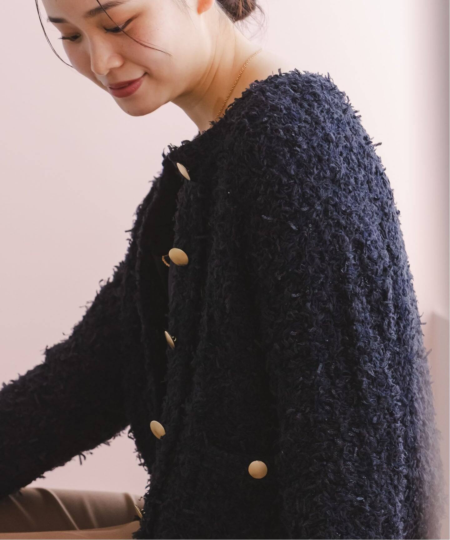 ツイードニットカーディガン（カーディガン）｜NOBLE（ノーブル）の