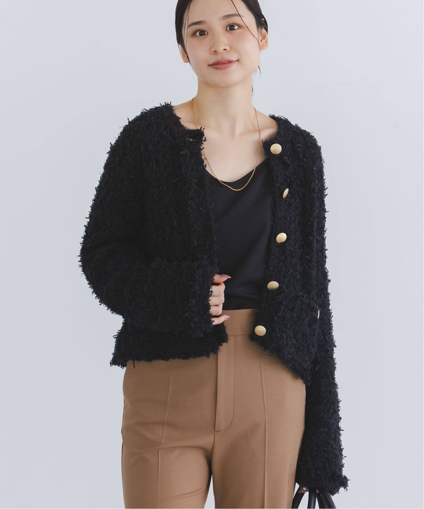 ノーブル ツイードニットカーディガン ツイードニットカーディガン（カーディガン）｜NOBLE（ノーブル）の