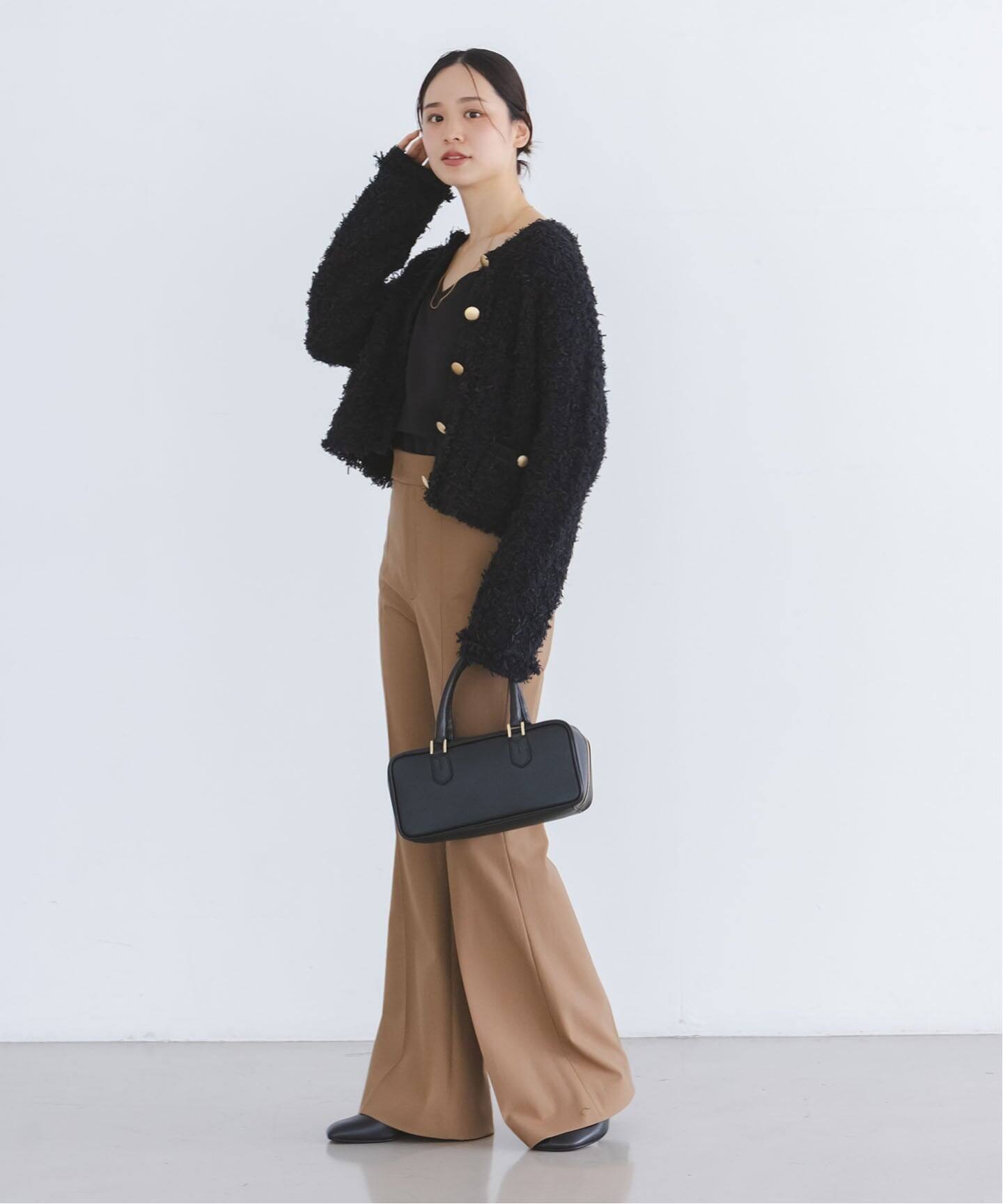 ツイードニットカーディガン（カーディガン）｜NOBLE（ノーブル）の