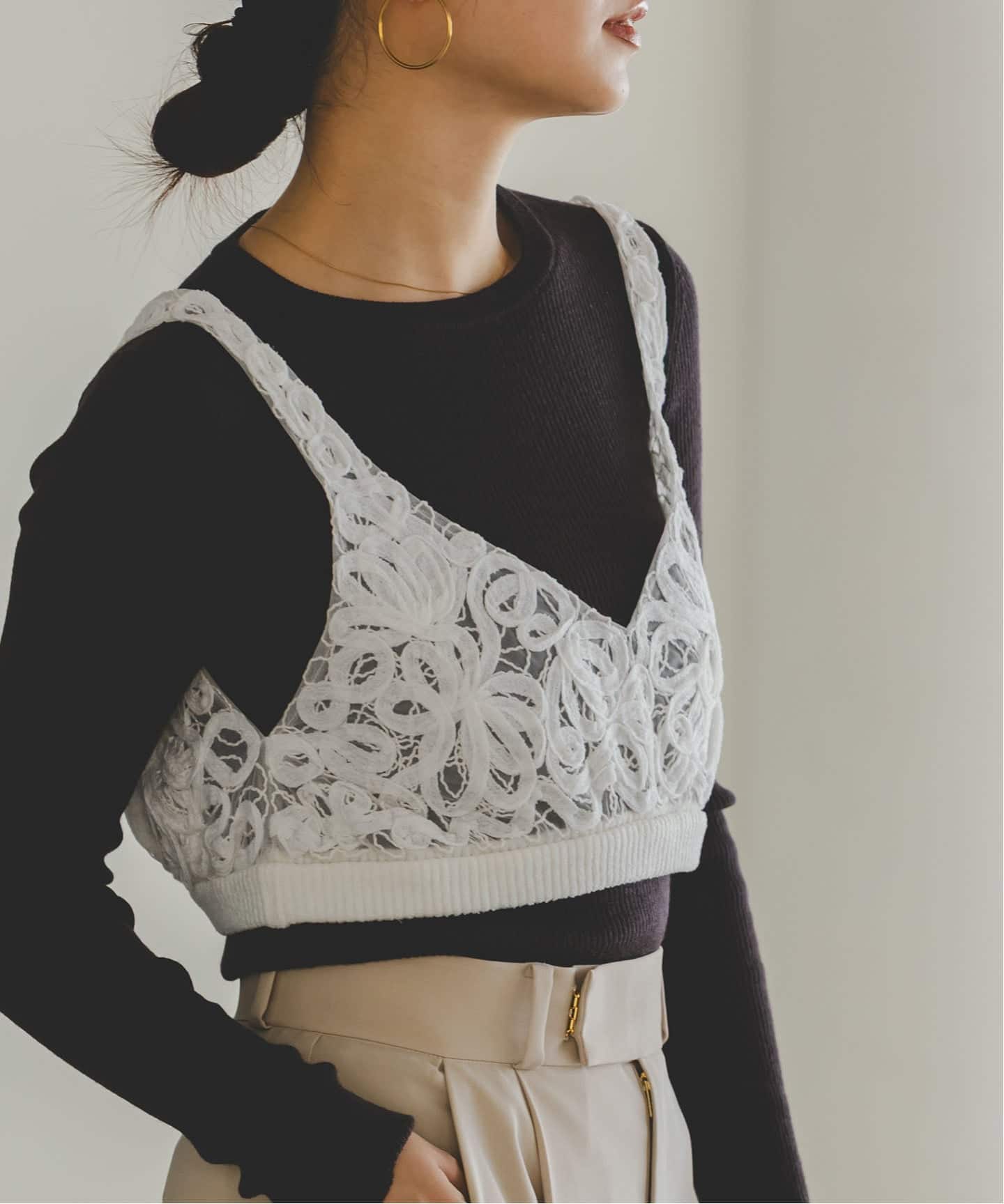 コードフラワーニットビスチェ（ニット／セーター）｜NOBLE（ノーブル