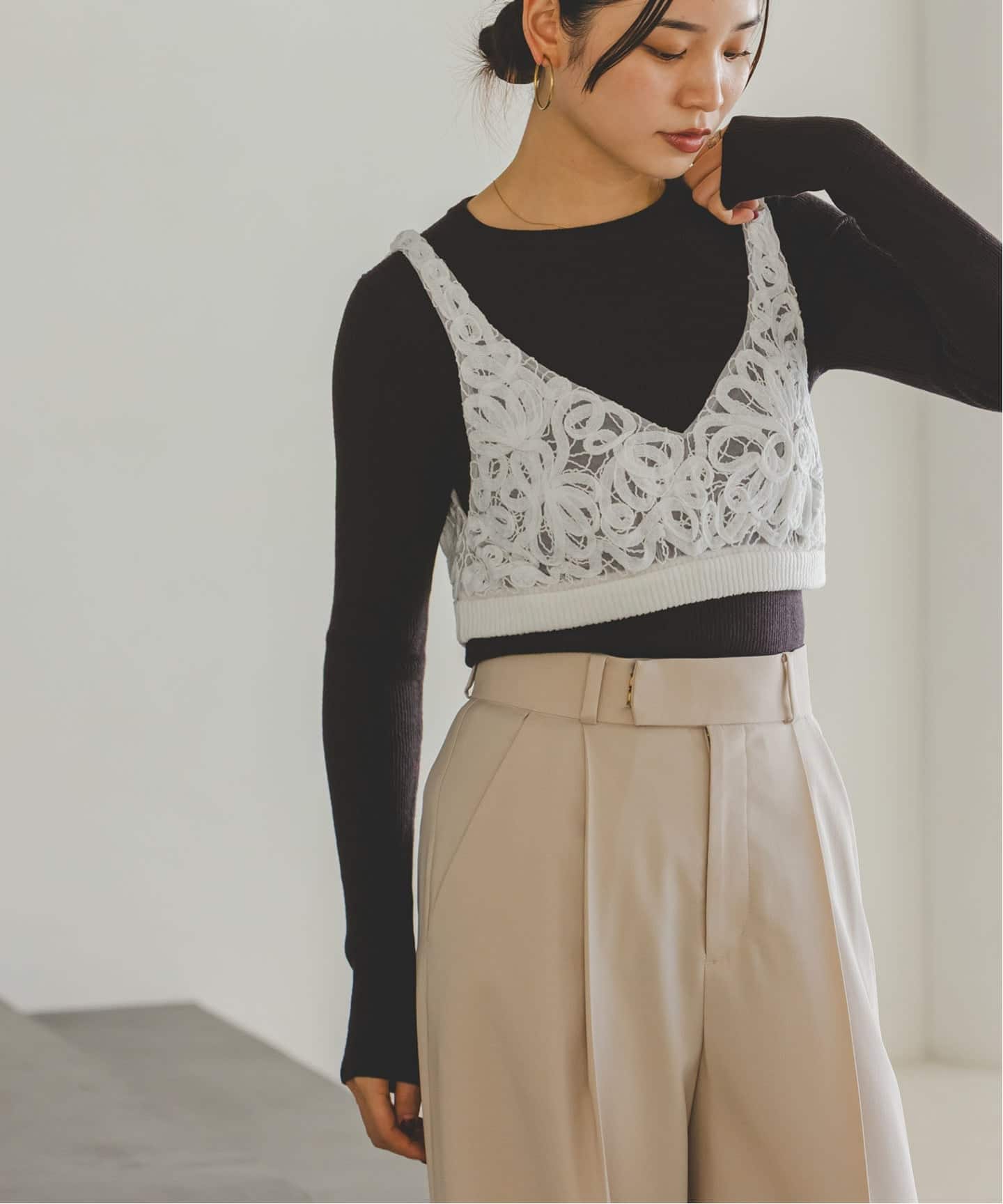 コードフラワーニットビスチェ（ニット／セーター）｜NOBLE（ノーブル