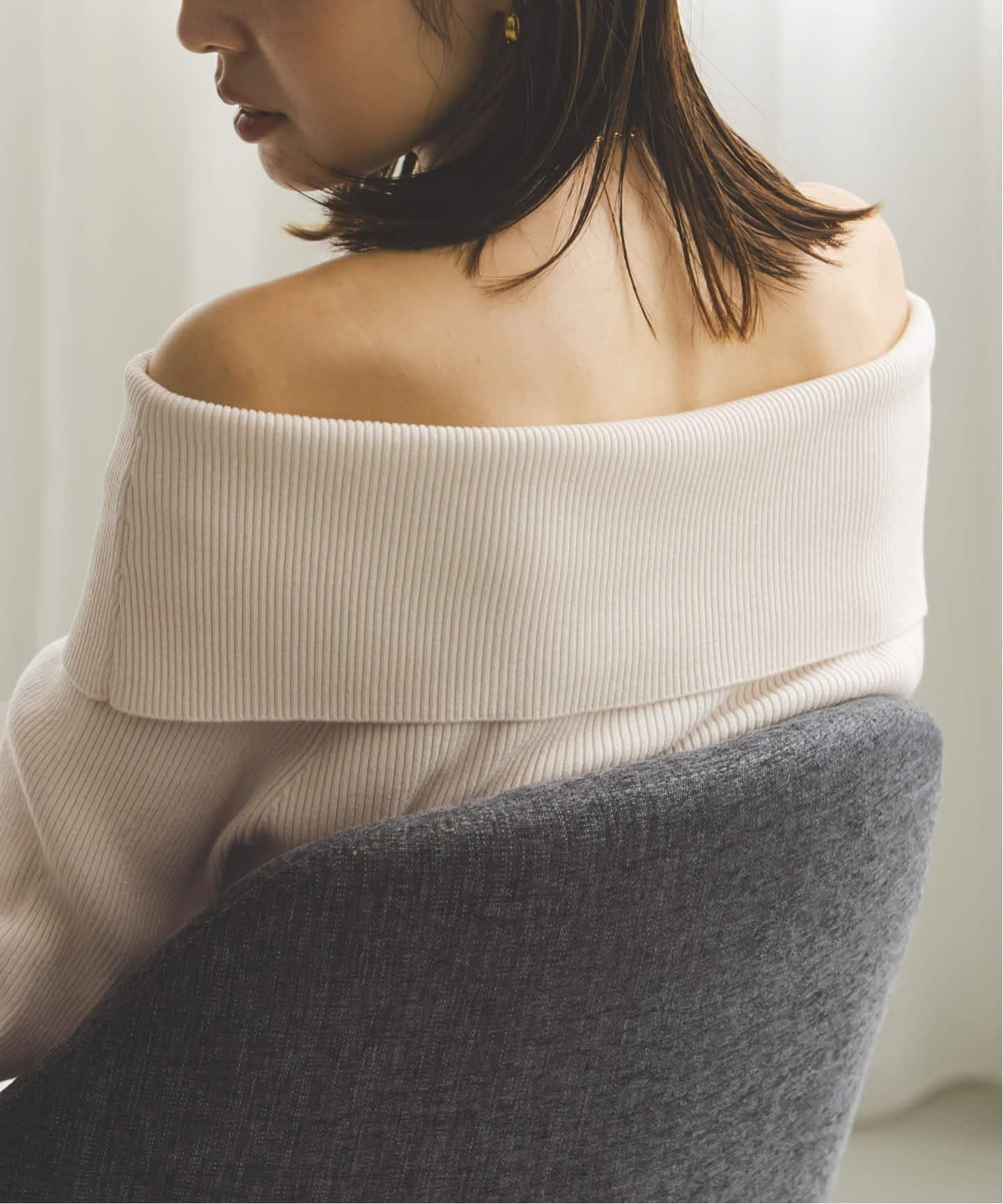 ラメmixオフショルニット（ニット／セーター）｜NOBLE（ノーブル）の