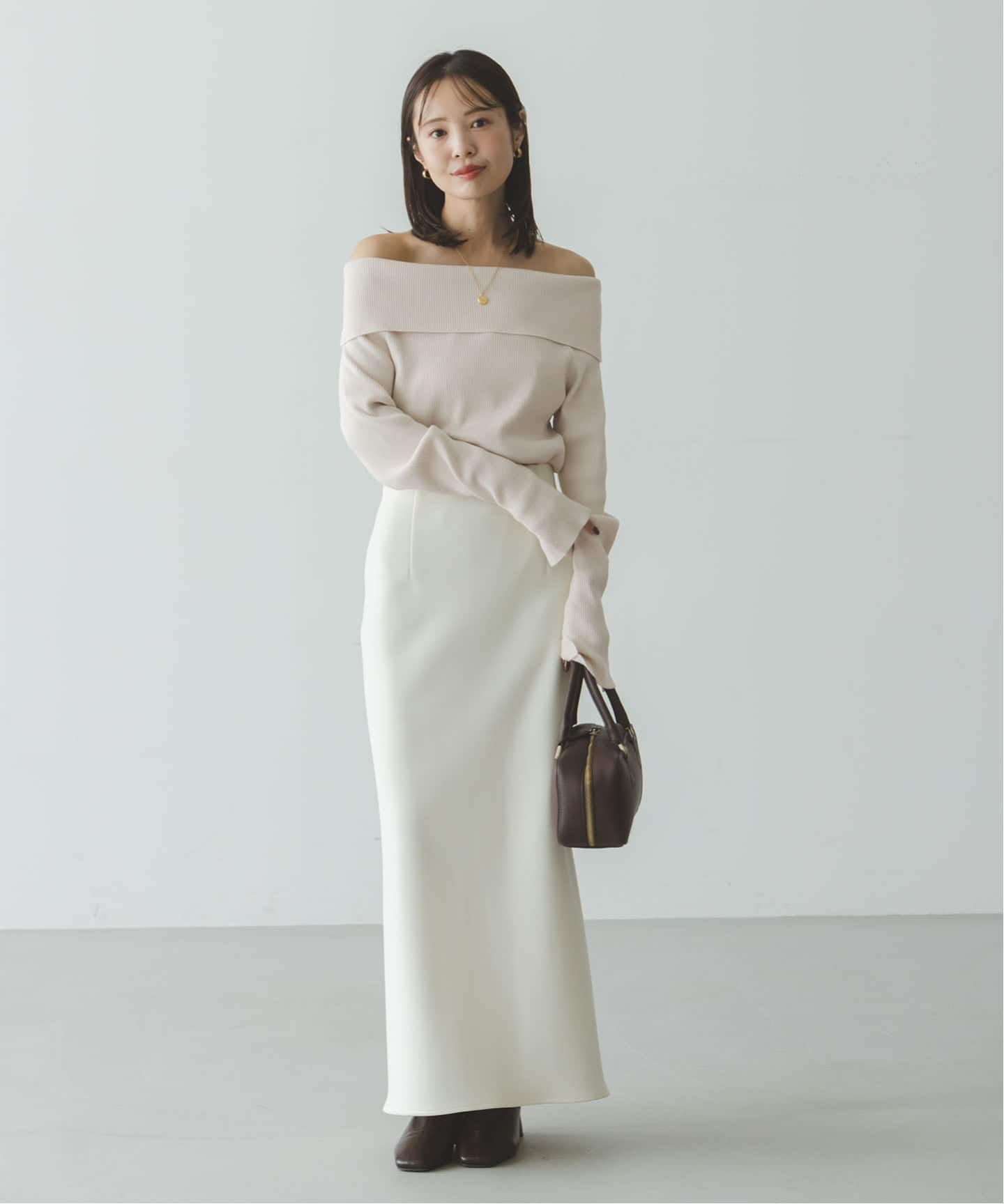 ラメmixオフショルニット（ニット／セーター）｜NOBLE（ノーブル）の