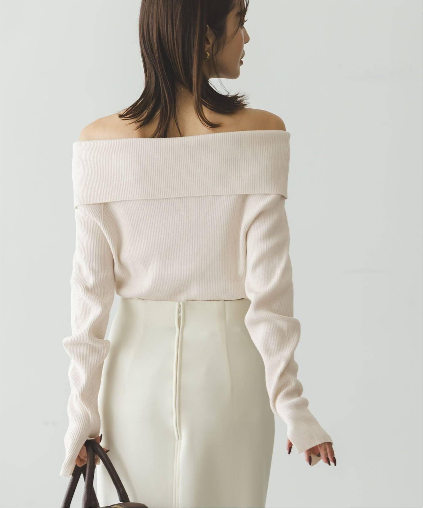 ラメmixオフショルニット（ニット／セーター）｜NOBLE（ノーブル）の